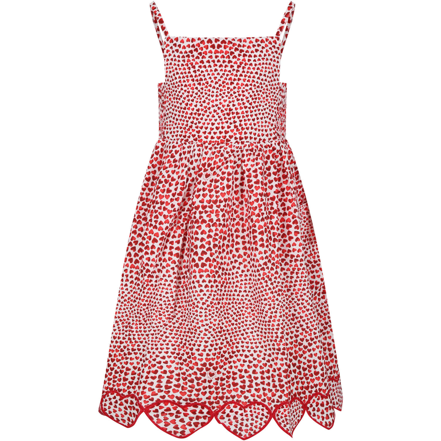 Shop Stella Mccartney Red Dress For Girl With Hearts