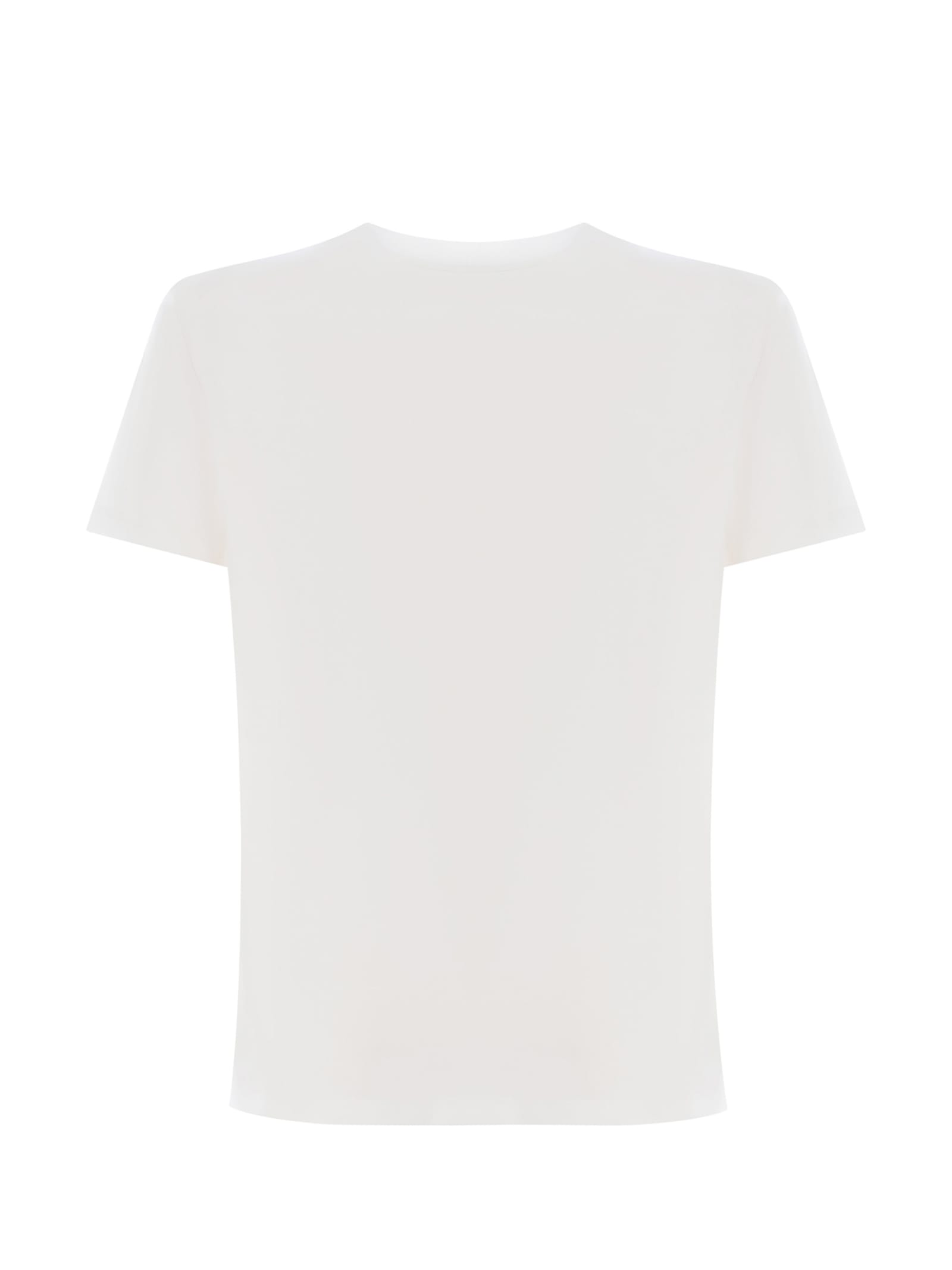 Shop Pinko T-shirt  Turbato Made Of Cotton Jersey In Bianco