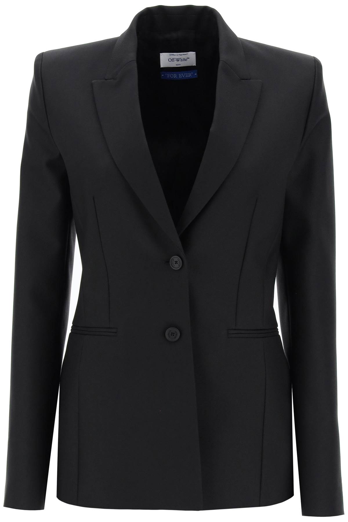 Shop Off-white Corporate Shaped Jacket In Black