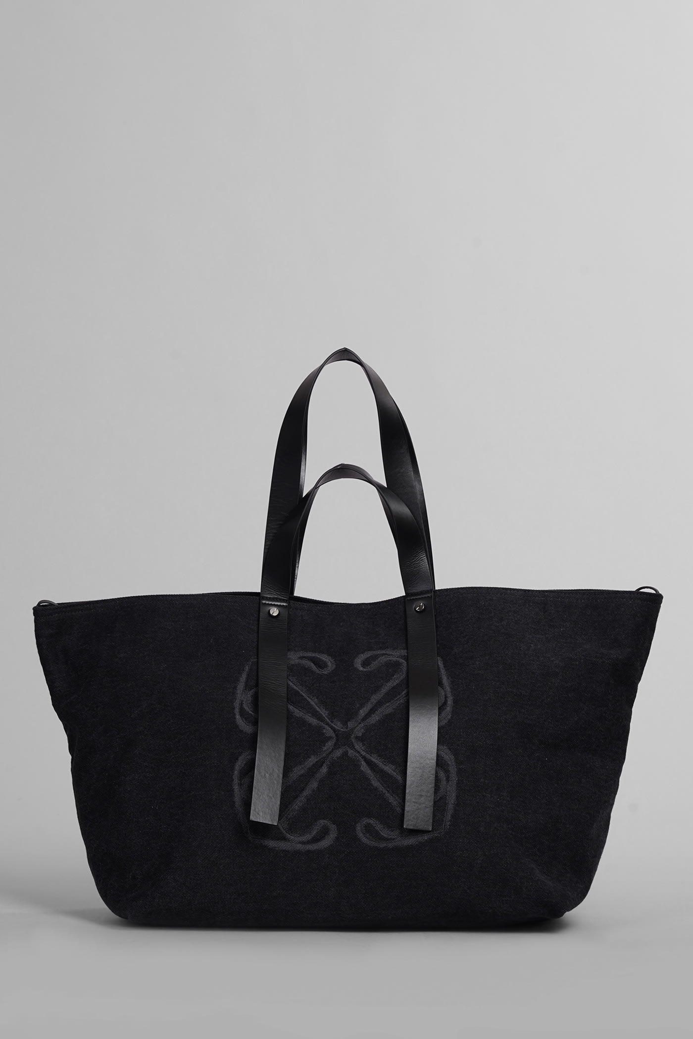 Day Off Large Tote In Black Cotton