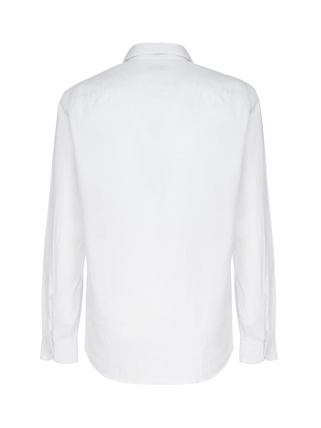 Shop Fay Polo Shirt With Spread Collar In White