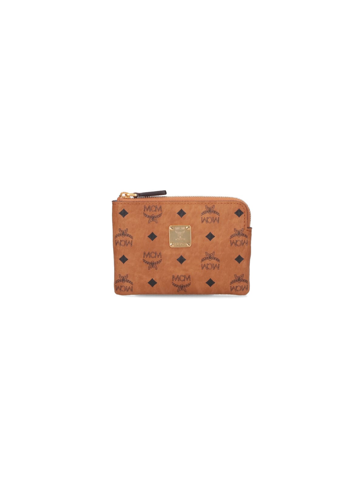 Mcm Hardware Keyring Attachment Wallets In Brown