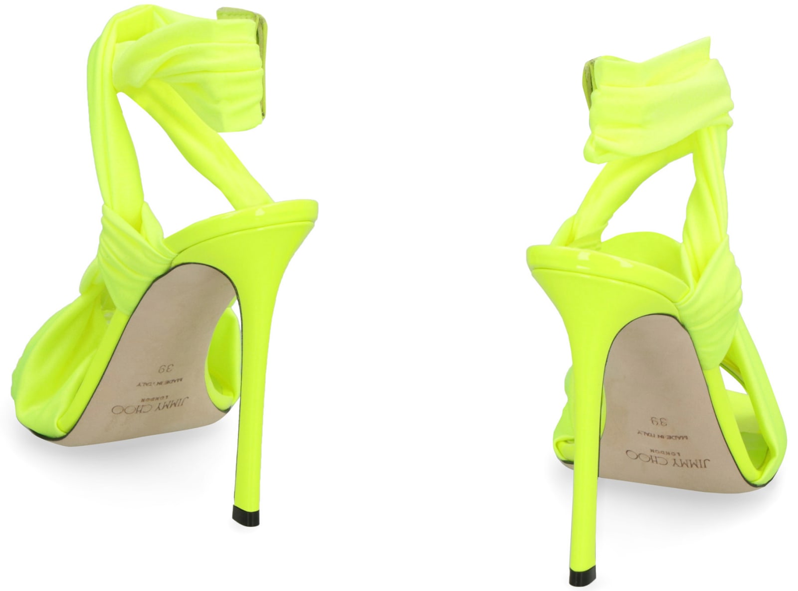 Shop Jimmy Choo Neoma Jersey Strap Sandals In Yellow