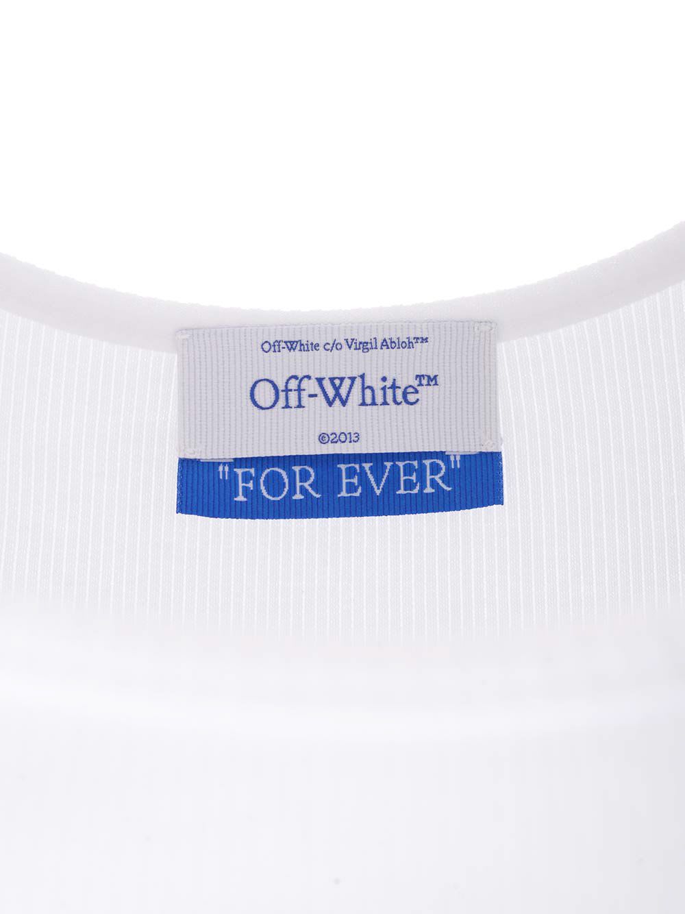 Shop Off-white Ribbed Tank Top In White