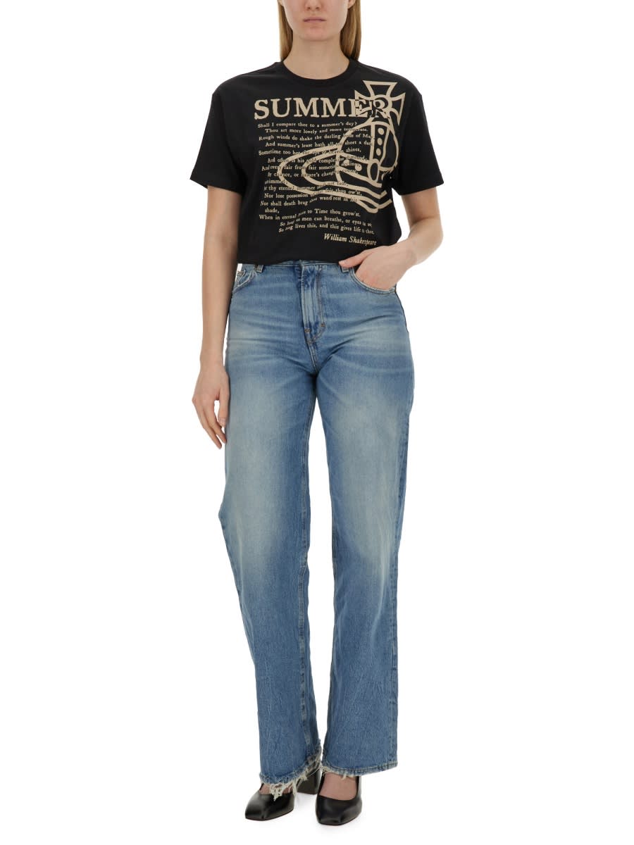 Shop Vivienne Westwood Summer Classic T-shirt In Black