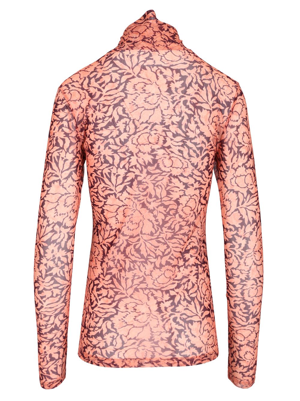 Dries Van Noten Semi-sheer Long-sleeved Floral Top In Multicolor