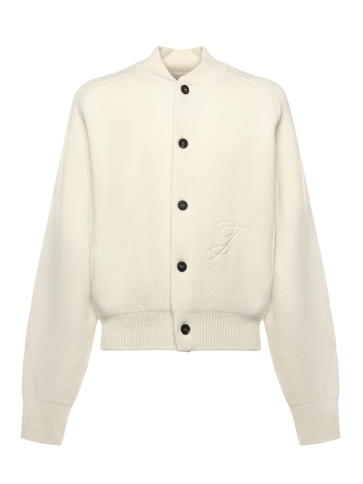 Jacquemus Le Cardigan Pallone Virgin Wool And Cashmere Cardigan In Neutral
