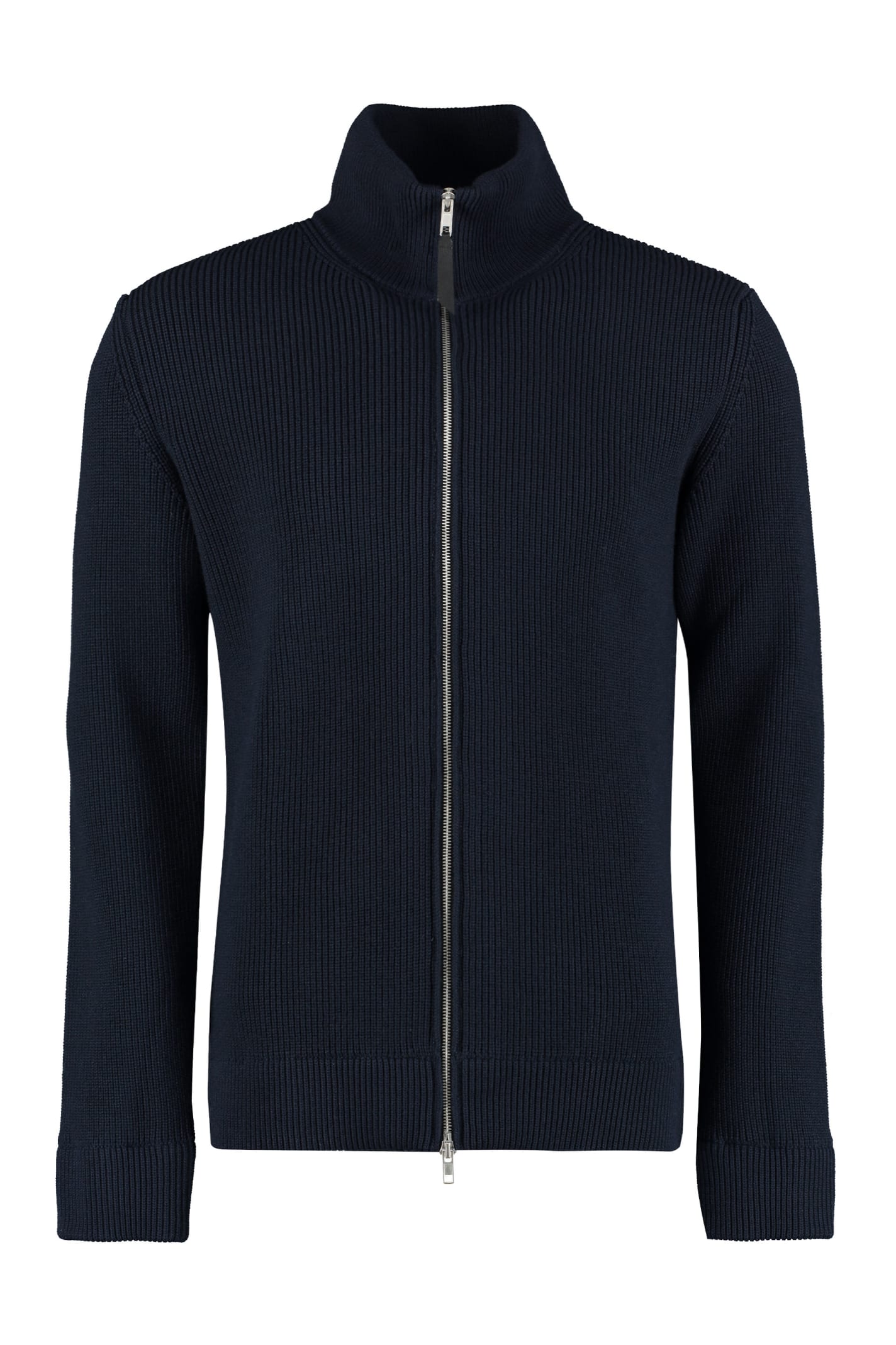 Shop Maison Margiela Sweater With Zip In Blue