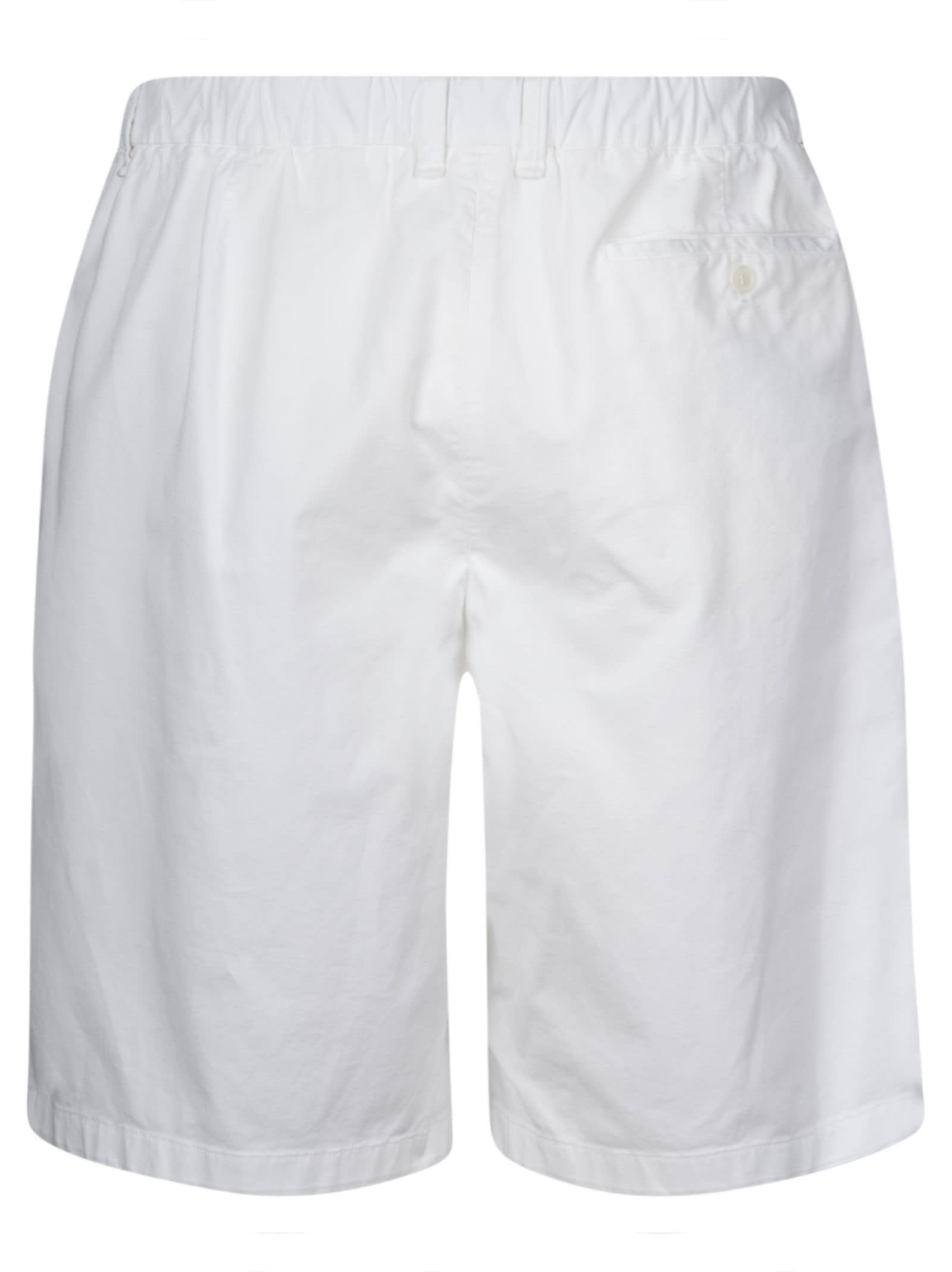 Shop Giorgio Armani Buttoned Shorts In Brillant White