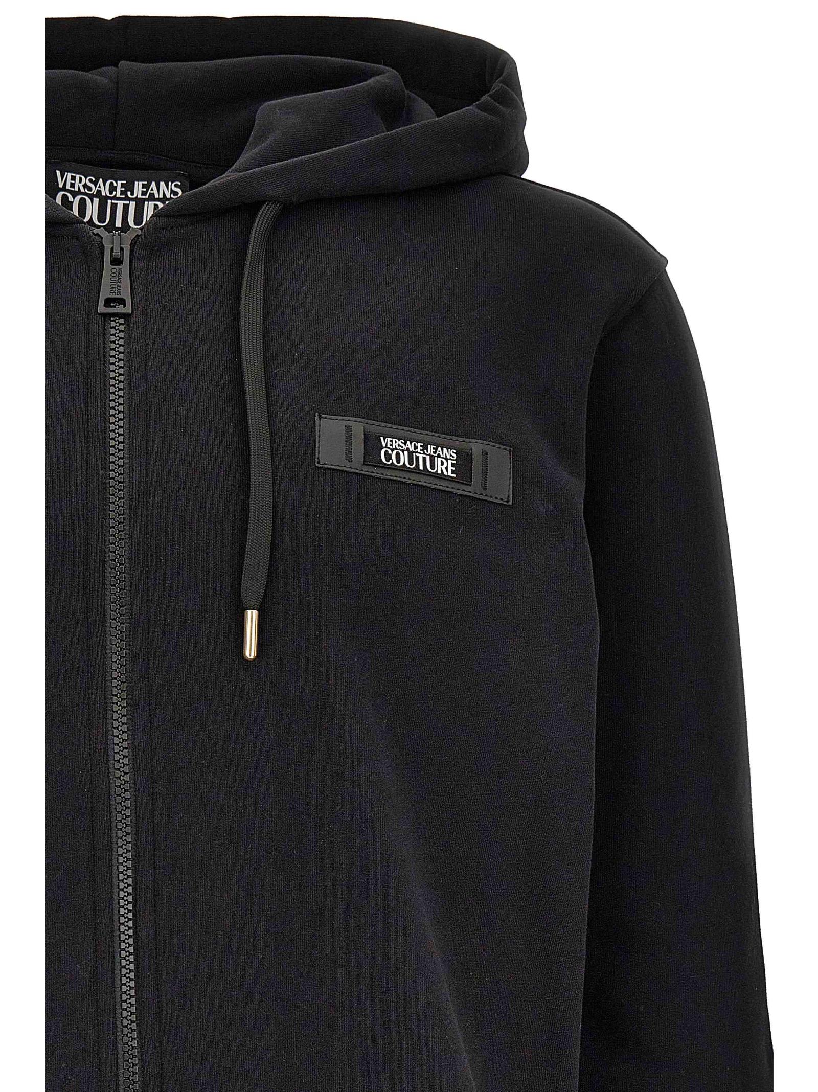 Shop Versace Jeans Couture Hoodie In Black