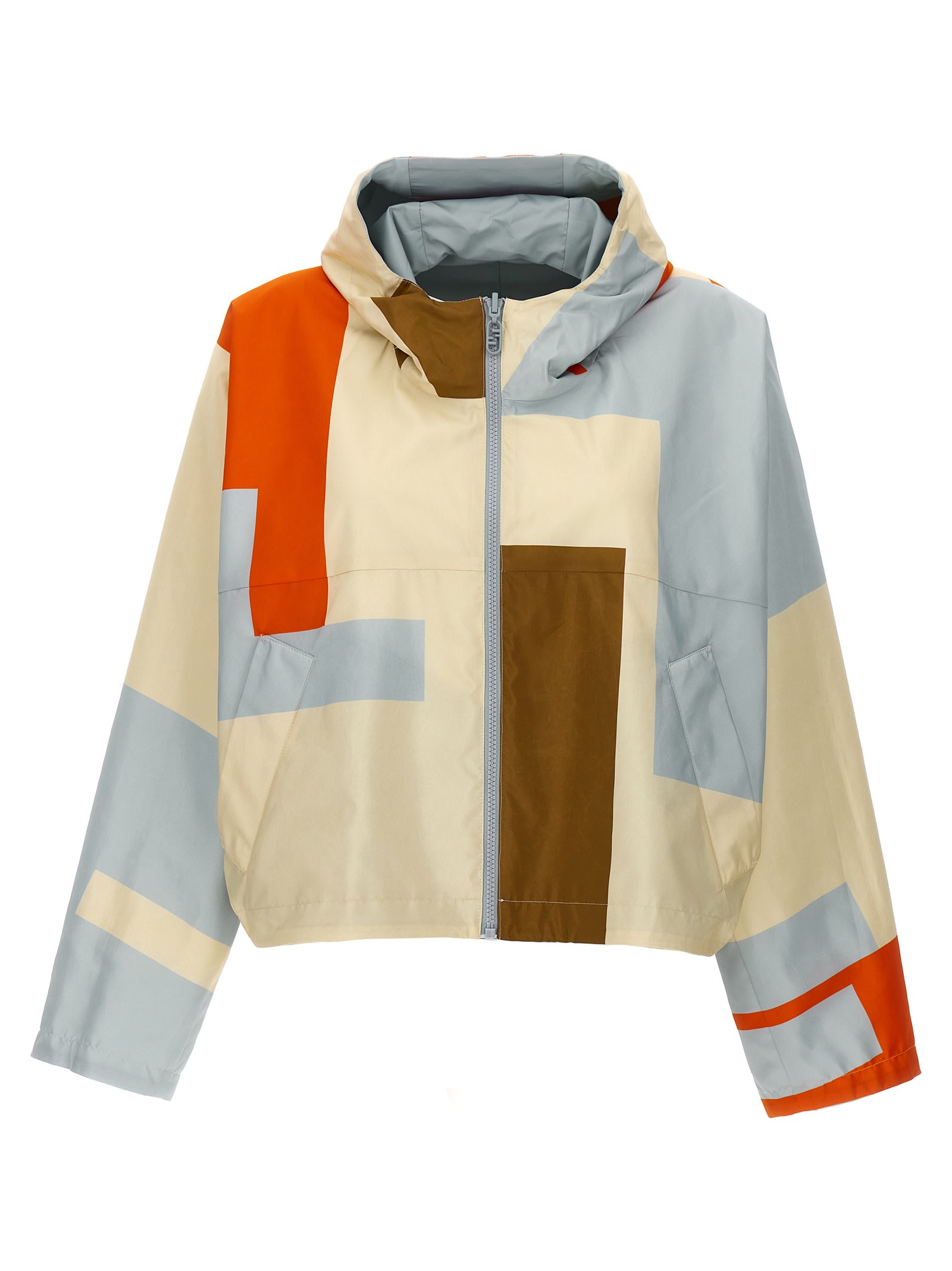 Shop Fendi Reversible Hooded Jacket In Multicolor