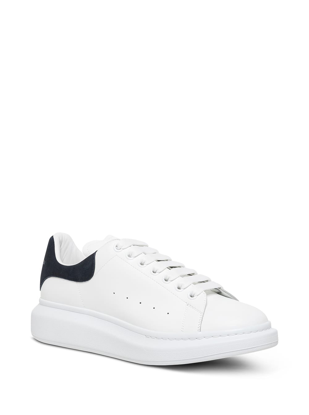 Alexander McQueen Big Sole White Leather Sneakers With Suedeheel Tab