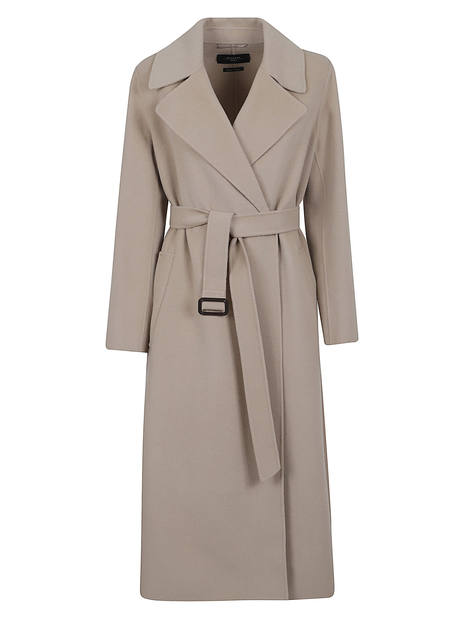 Weekend Max Mara Manu Orzo Coat In Neutral