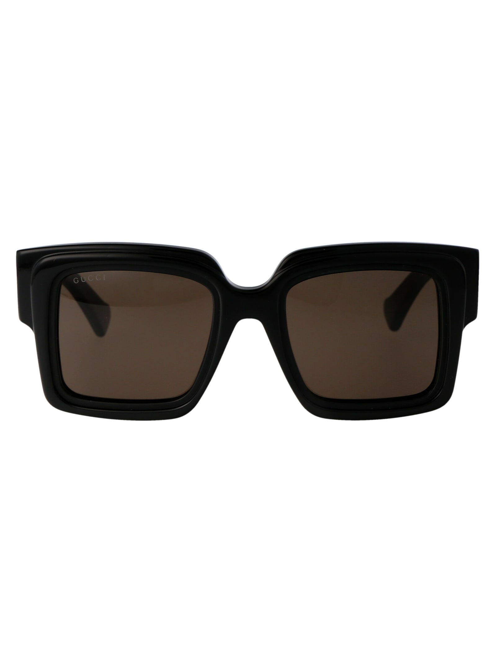 Shop Gucci Gg1307s Sunglasses In 001 Black Black Brown