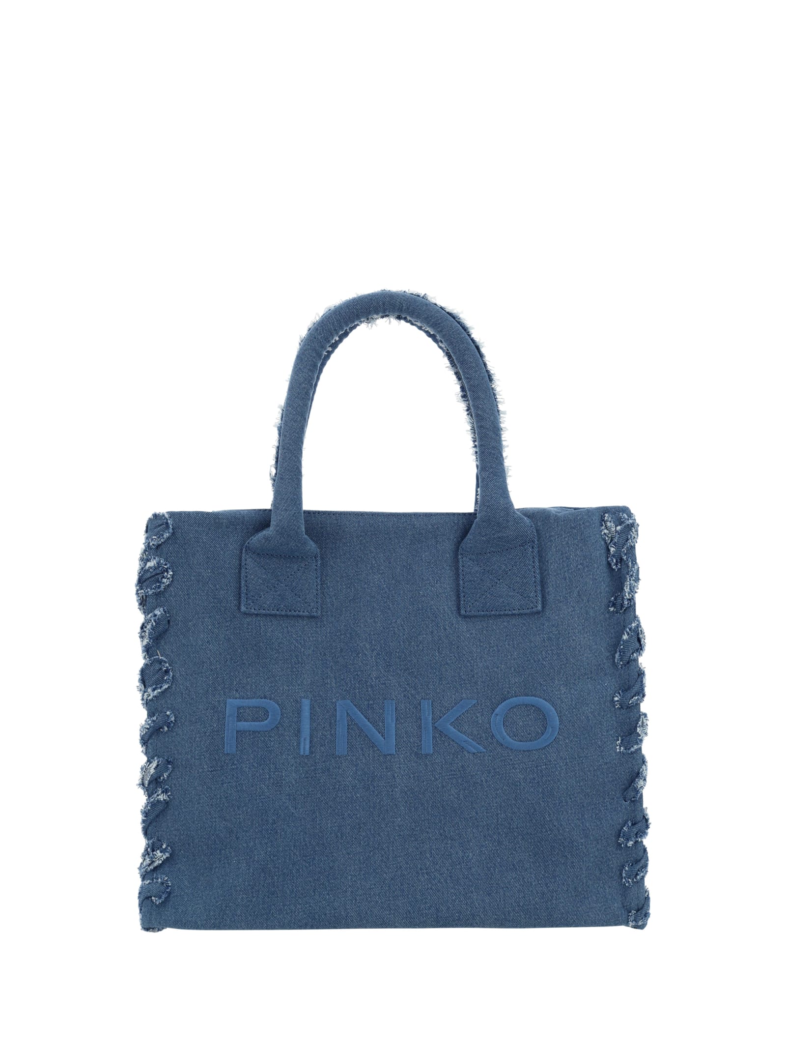 Pinko Beach Handbag In Blue