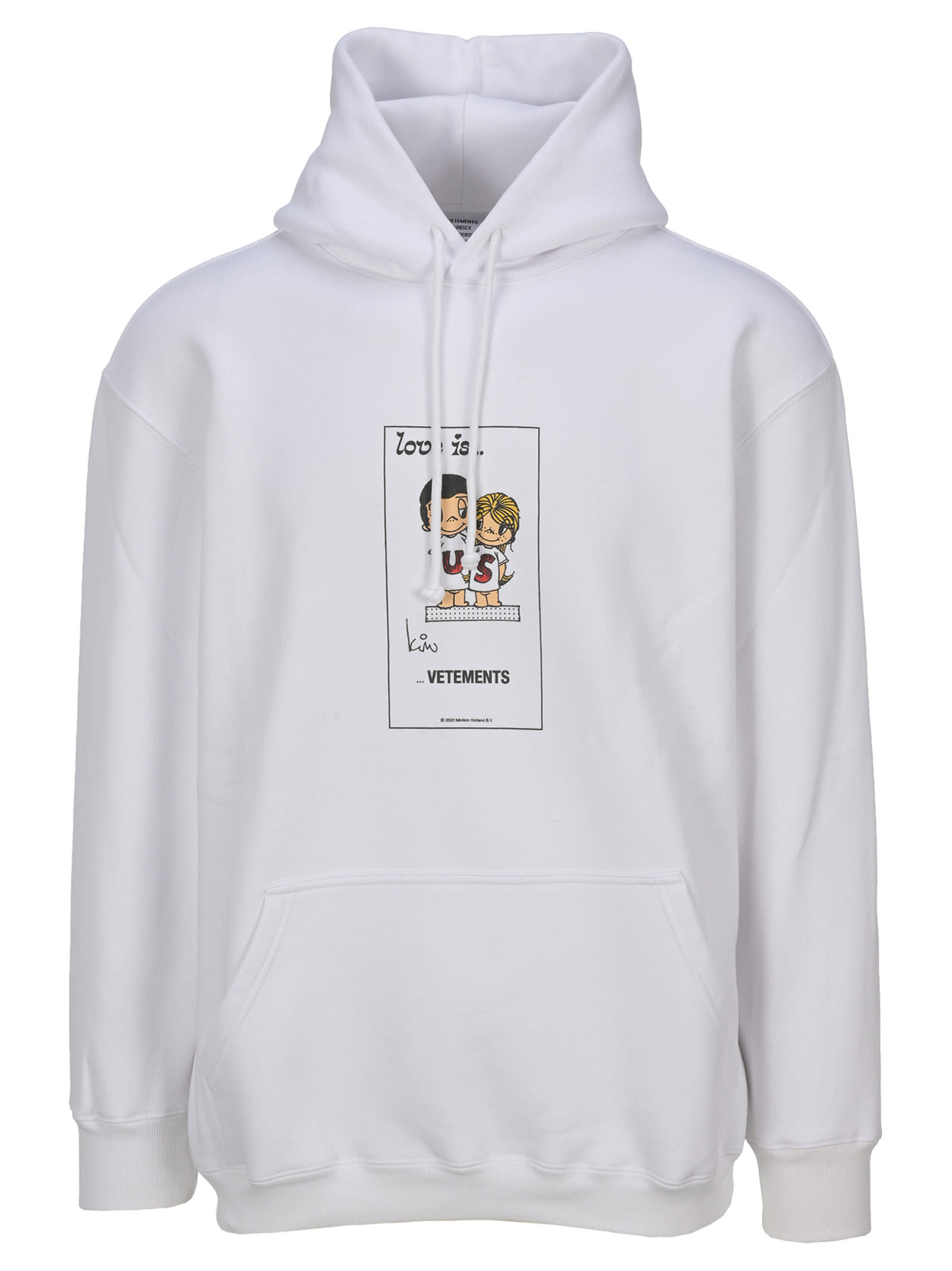 vetements hoodie white