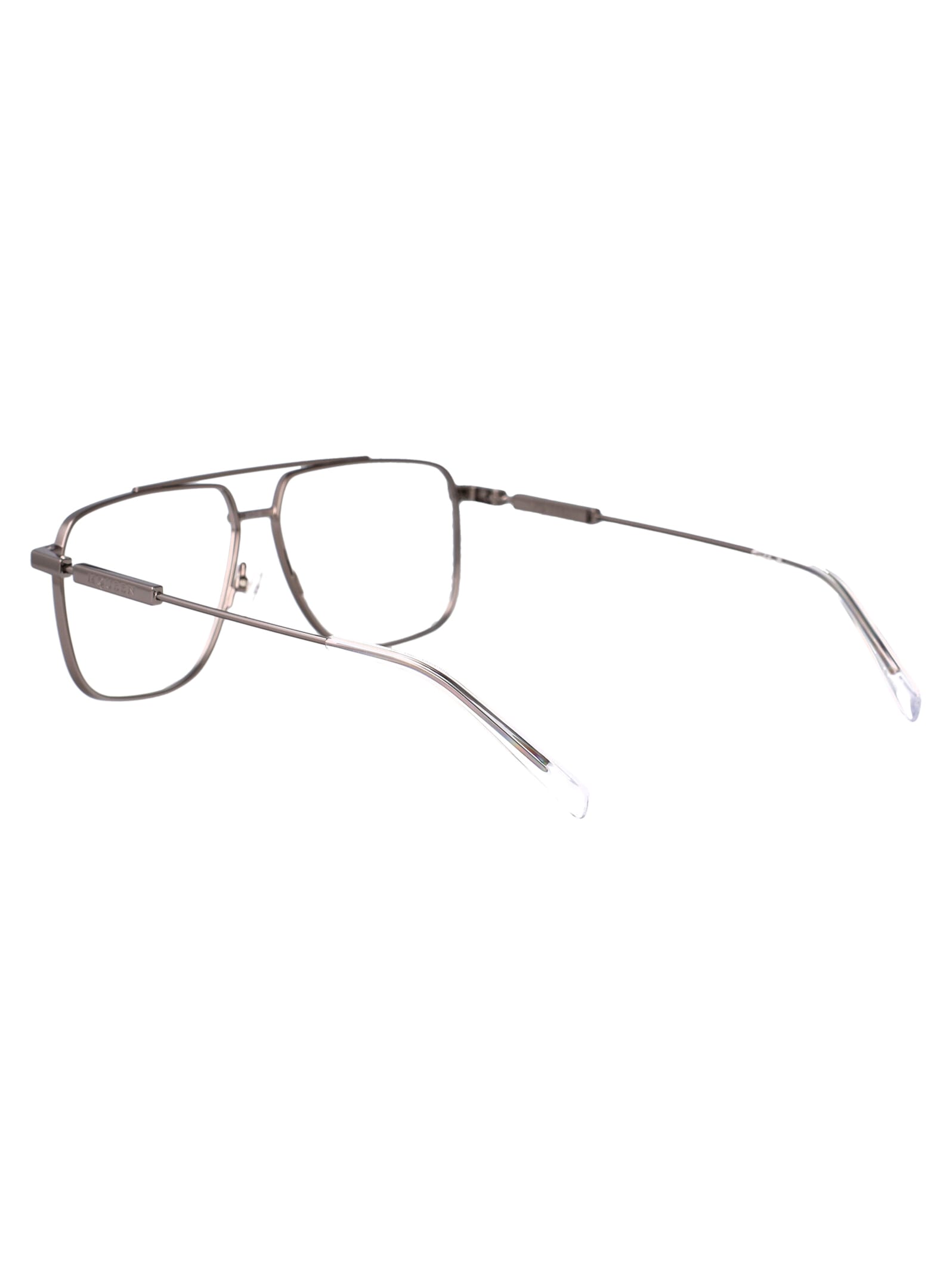 Alexander Mcqueen Am0480o Glasses In Ruthenium-ruthenium-transparent