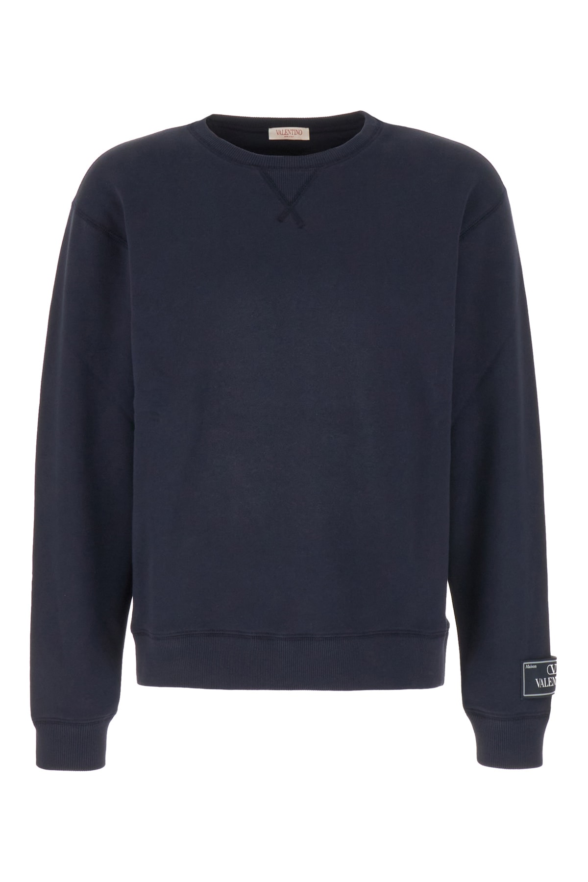 Valentino Navy Blue Cotton Sweatshirt