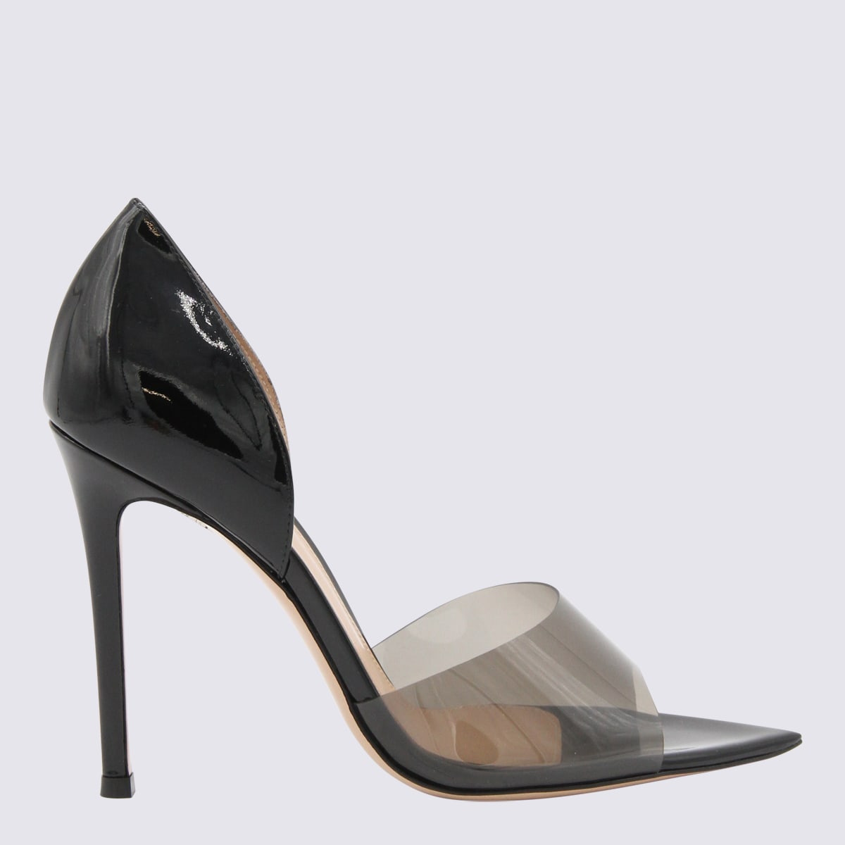 Fume And Black Leather Bree Pumps