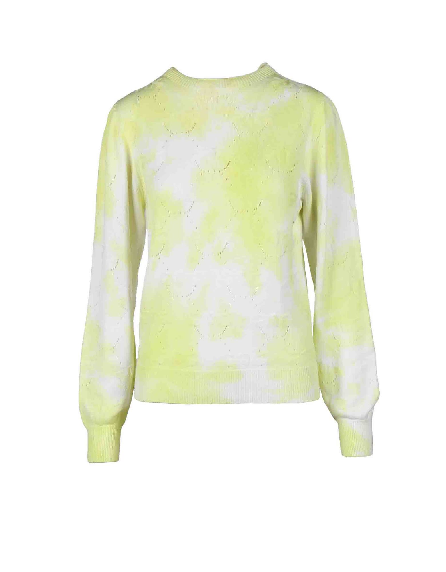 Womens White / Green Sweater