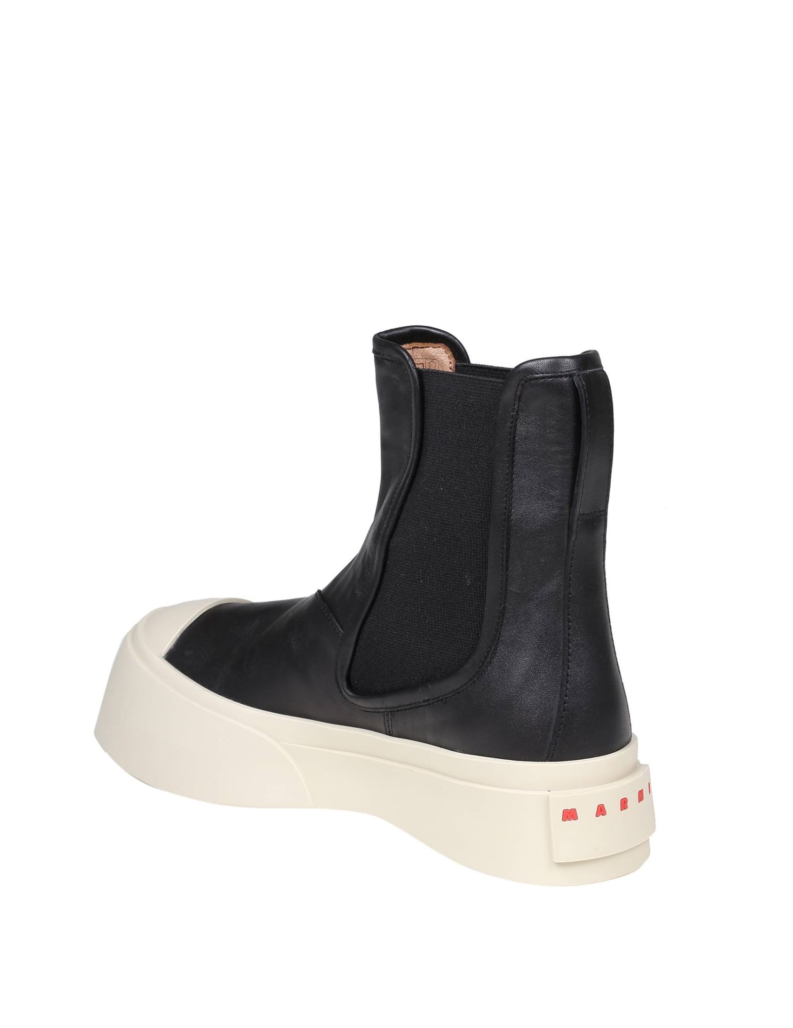 Shop Marni Chelsea Ankle Boots In Black Nappa In Nero