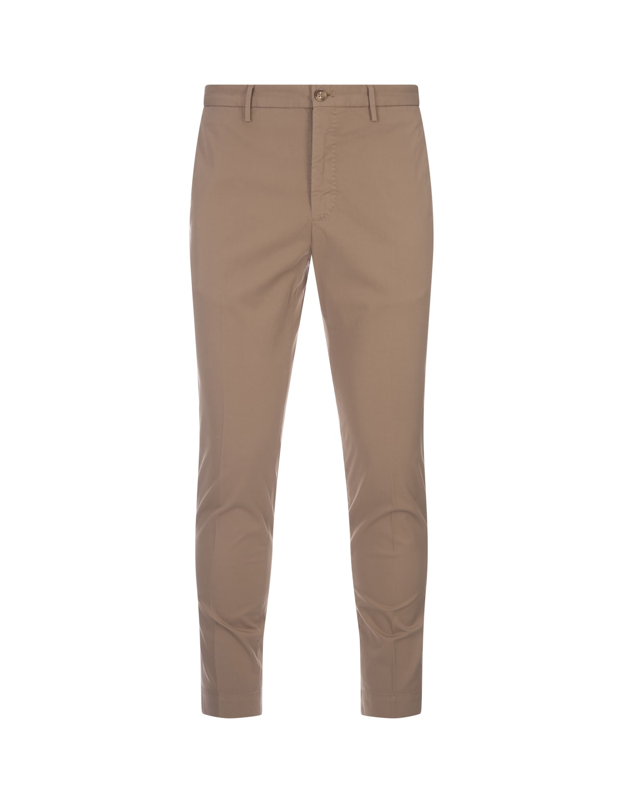 Shop Incotex Beige Tight Fit Trousers In Brown