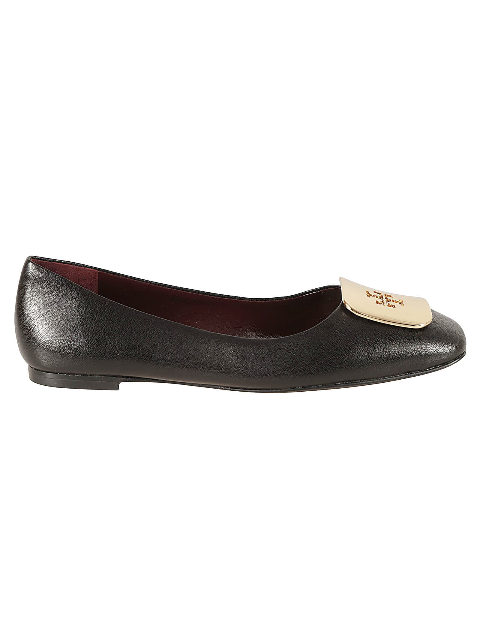 Shop Tory Burch Georgia Ballerinas In Perfect Black