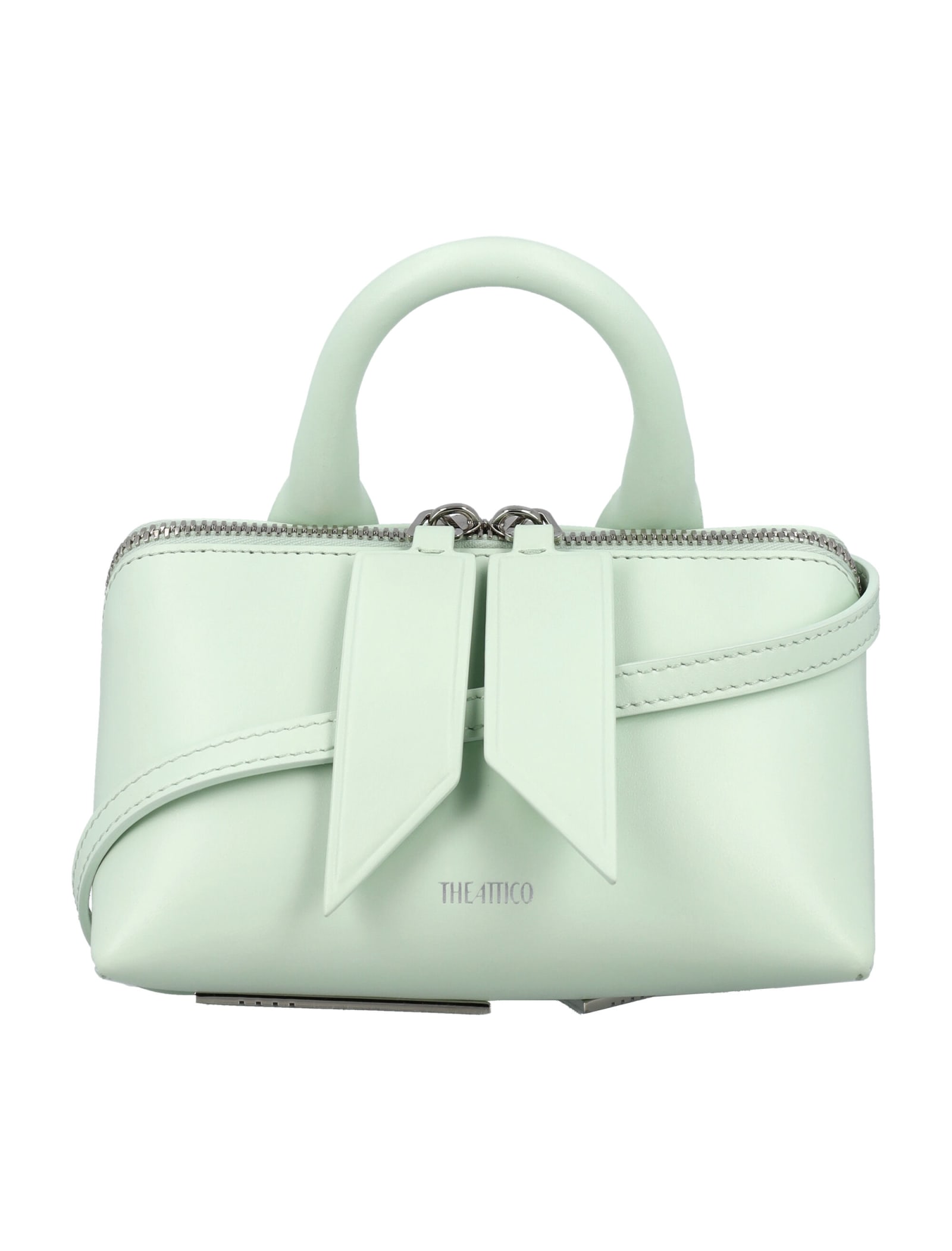 Shop Attico Friday Mini Handbag In Acquamarina