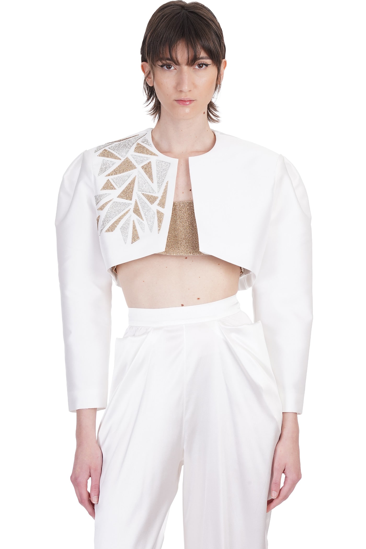 Nué Jacket In White Polyester