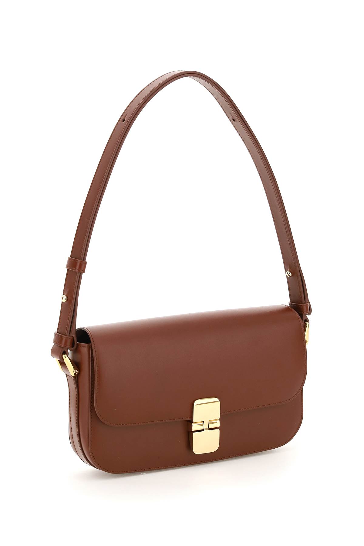 Shop Apc Grace Baguette Bag In Noisette (brown)