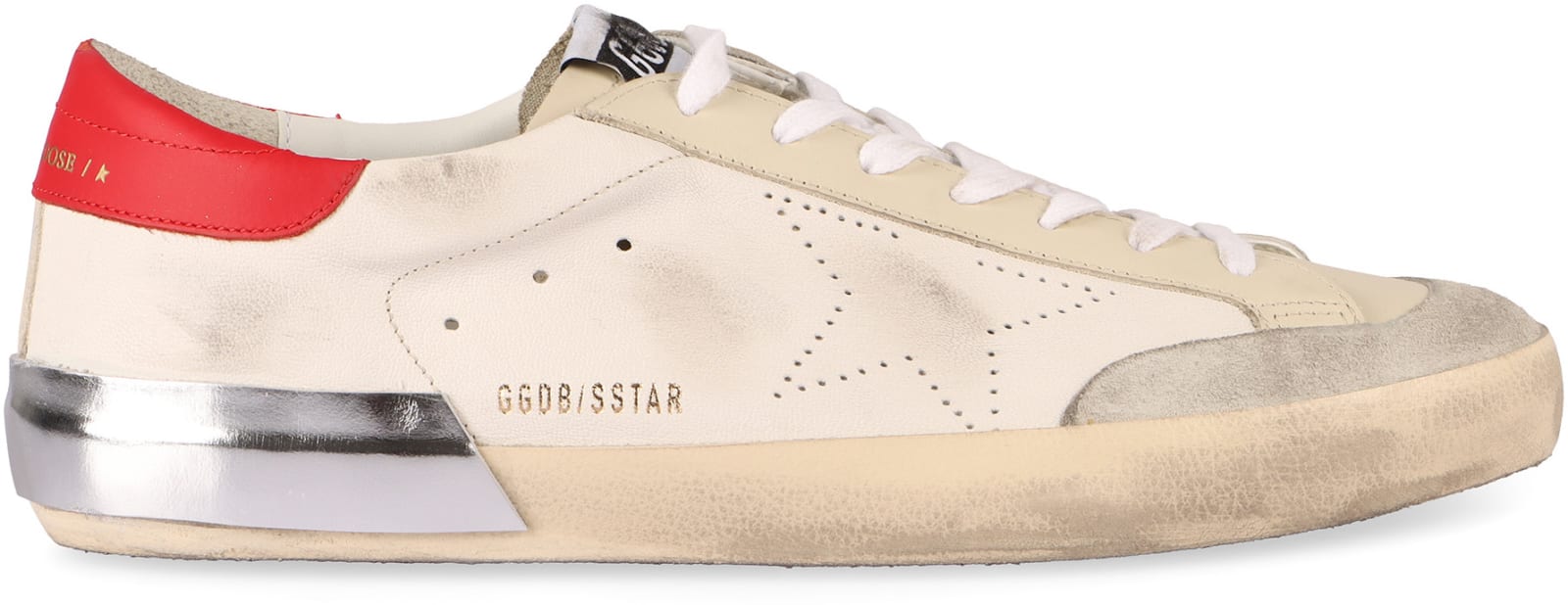 Shop Golden Goose Super-star Leather Low-top Sneakers In White