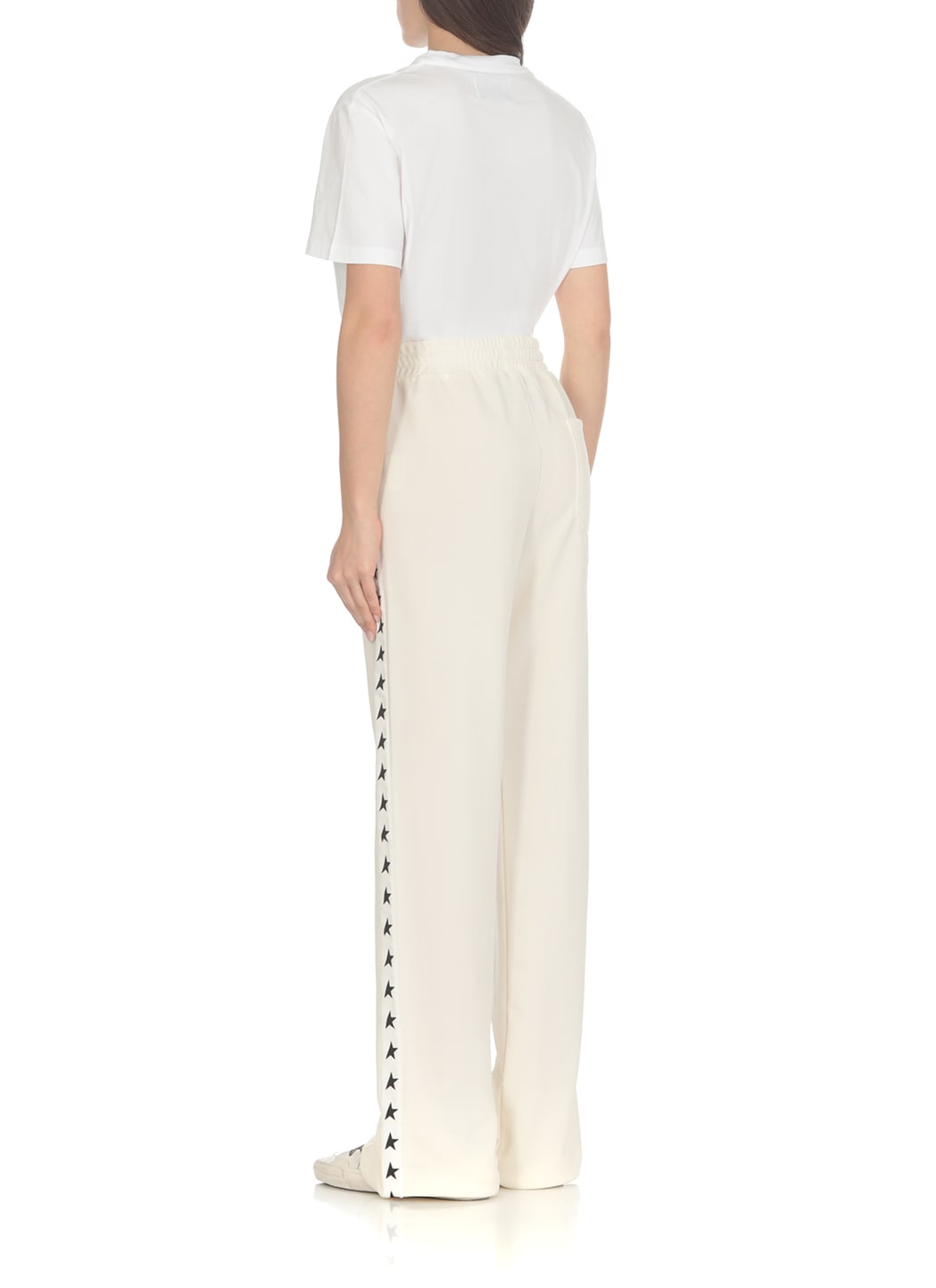 Shop Golden Goose Pants With Logo In White