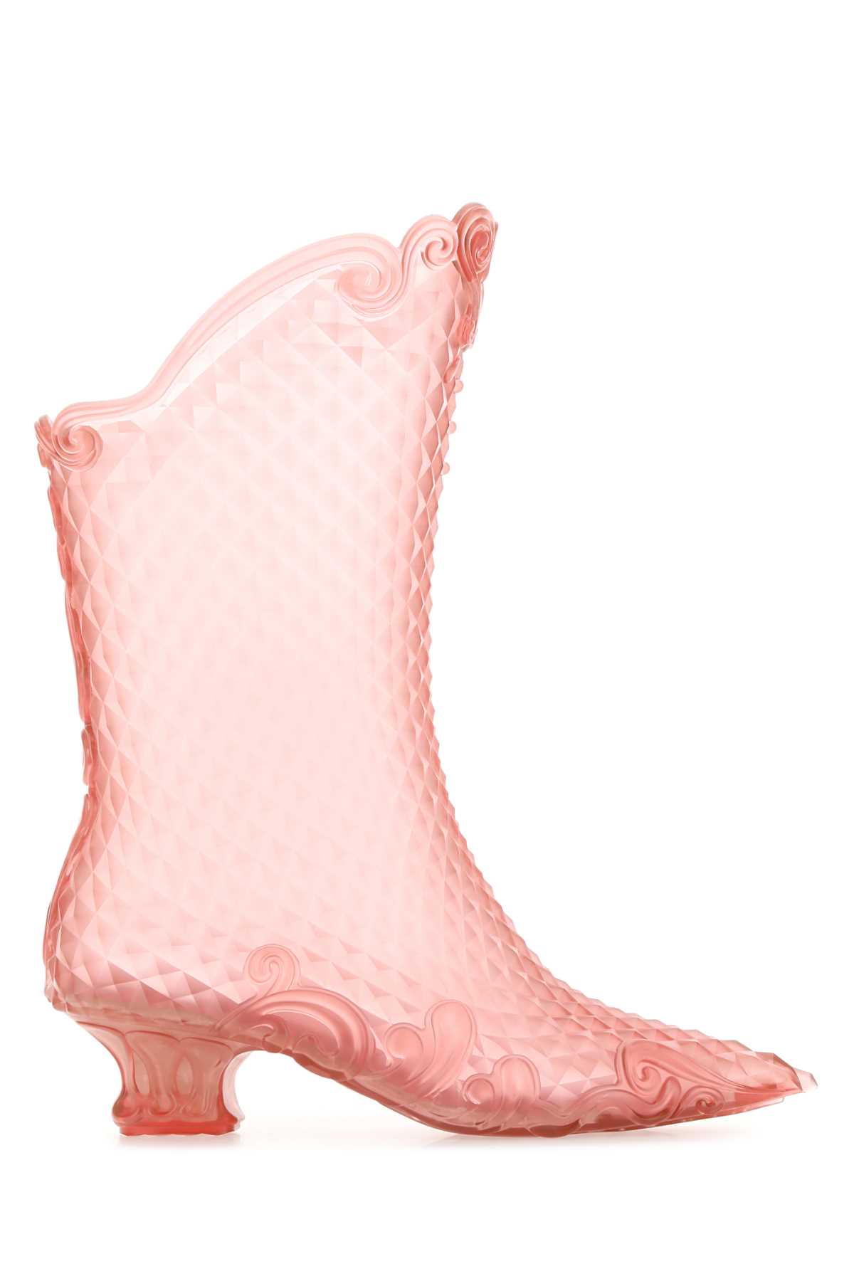 Pink Pvc Ankle Boots