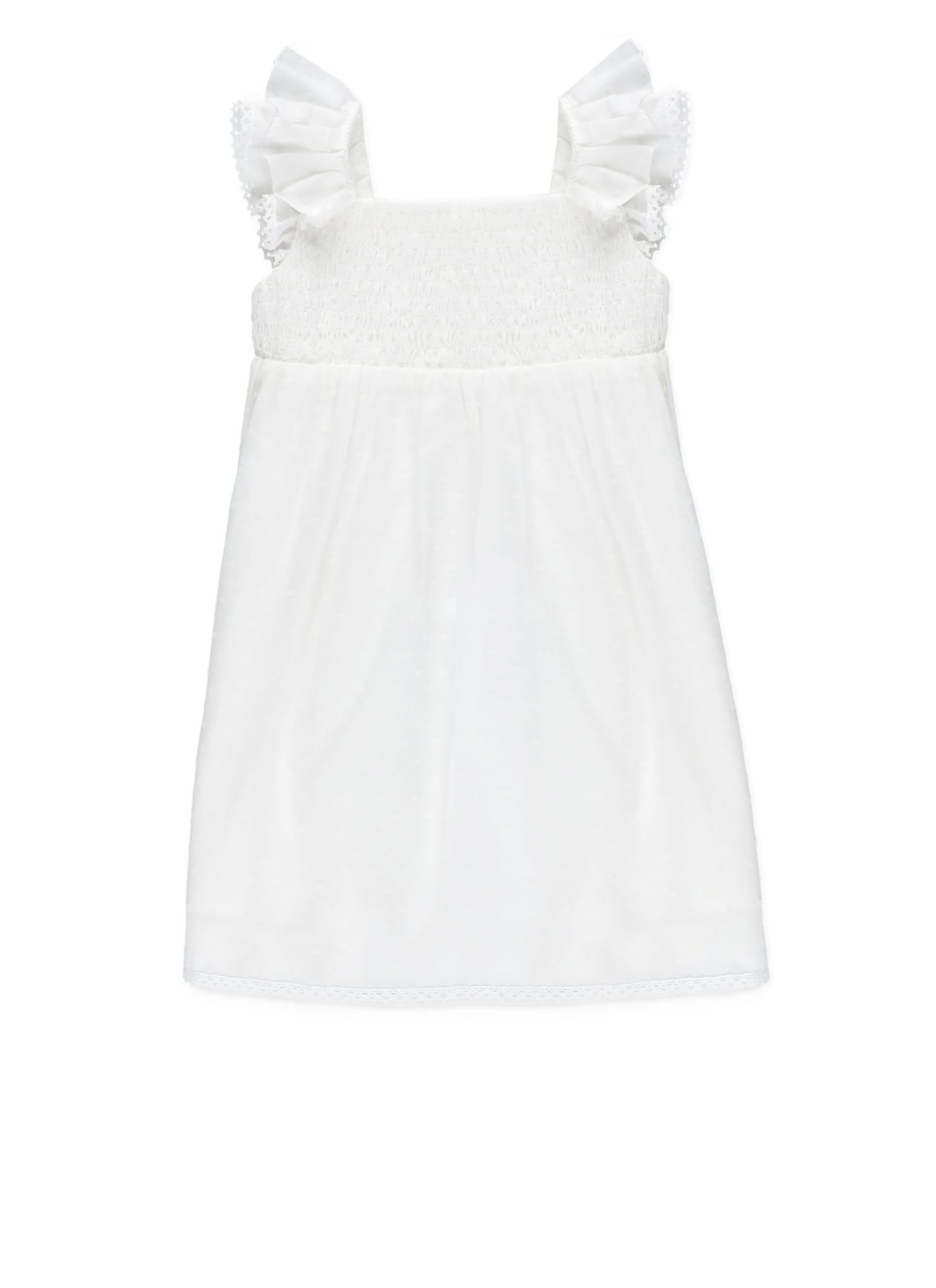Stella Mccartney Babies' Woven Dress In White