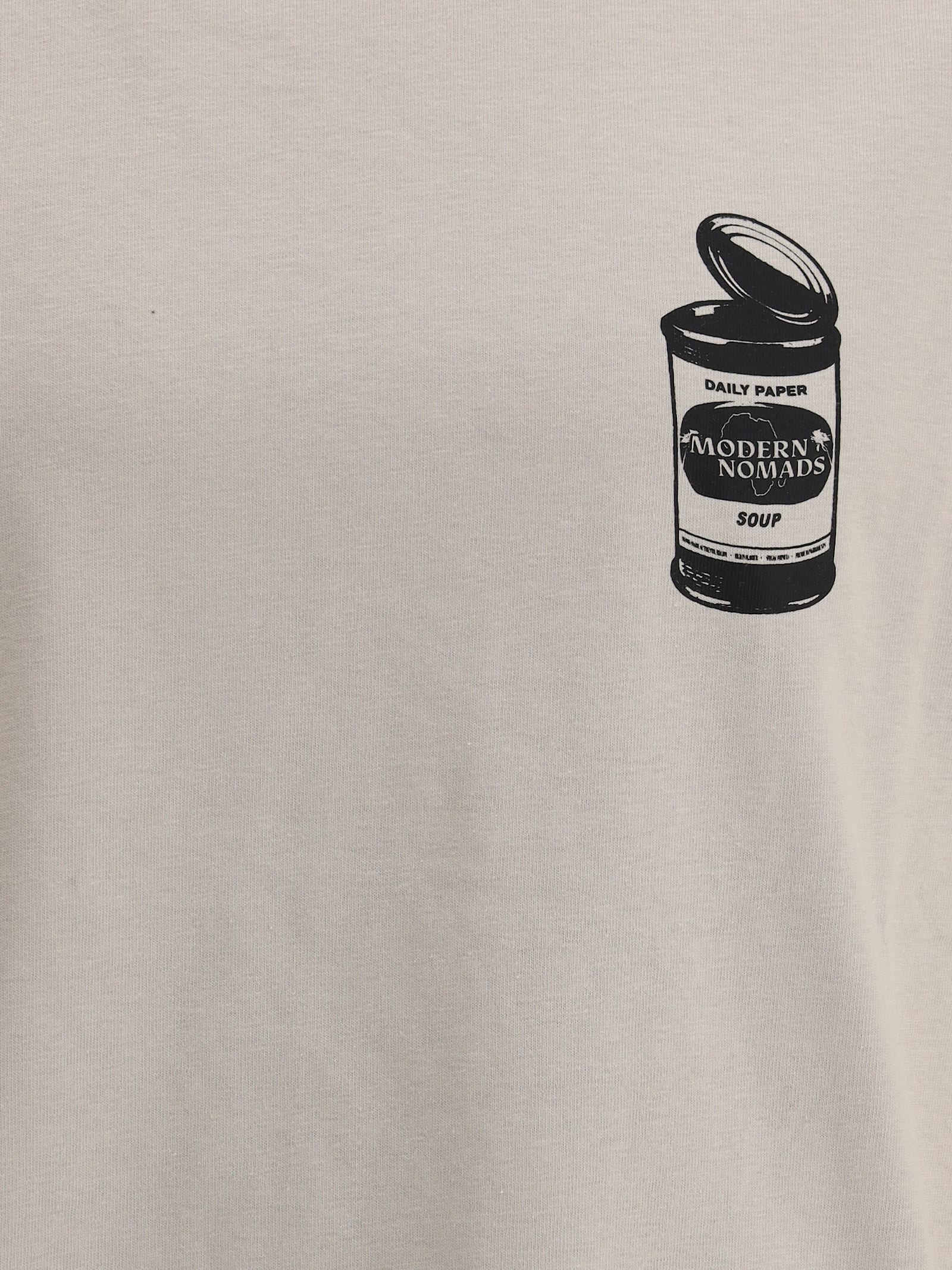 Daily Paper T-shirt Whit Maxi Print In Nacreous Clouds