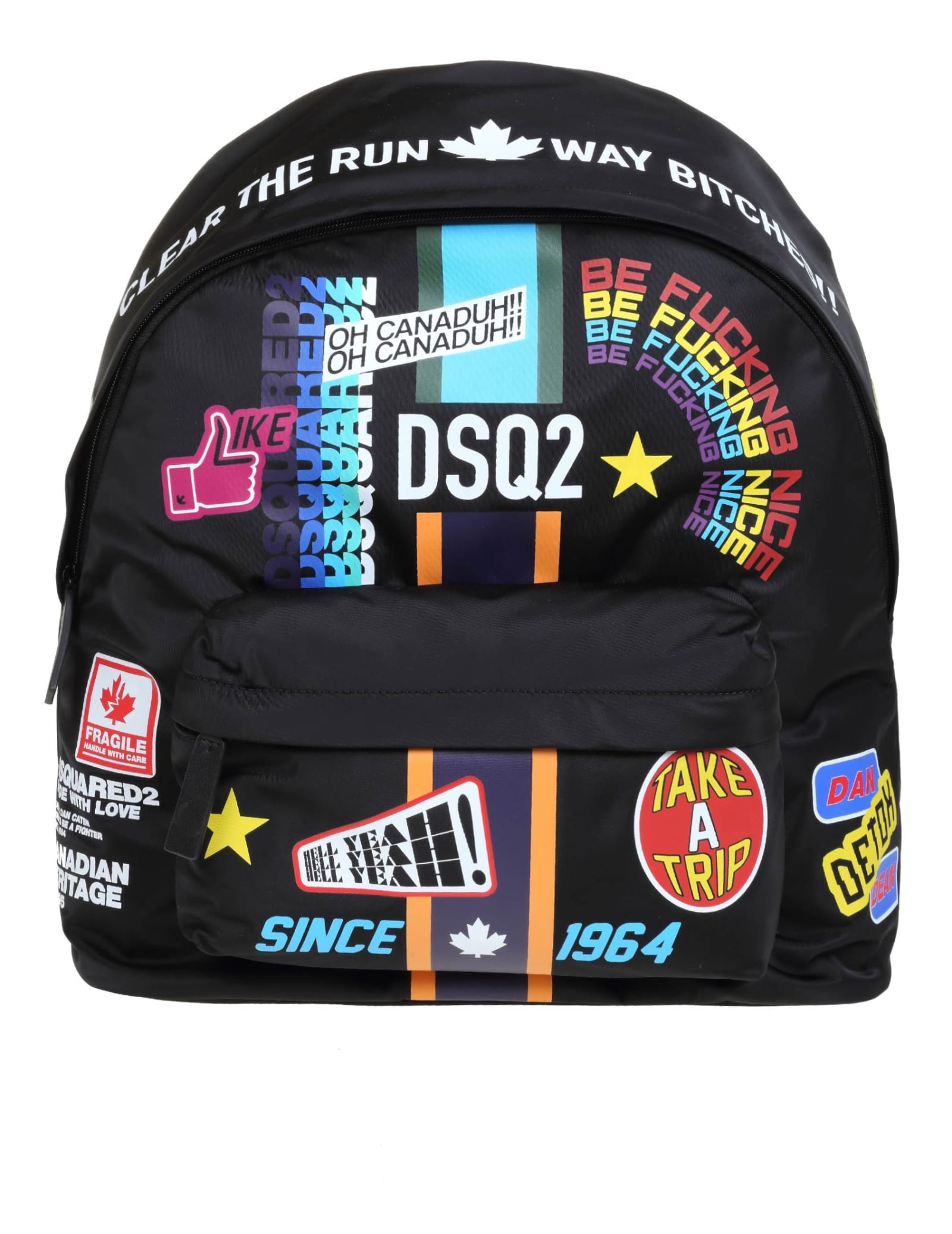 Dsquared2 Traveler Stickers Backpack In Nylon
