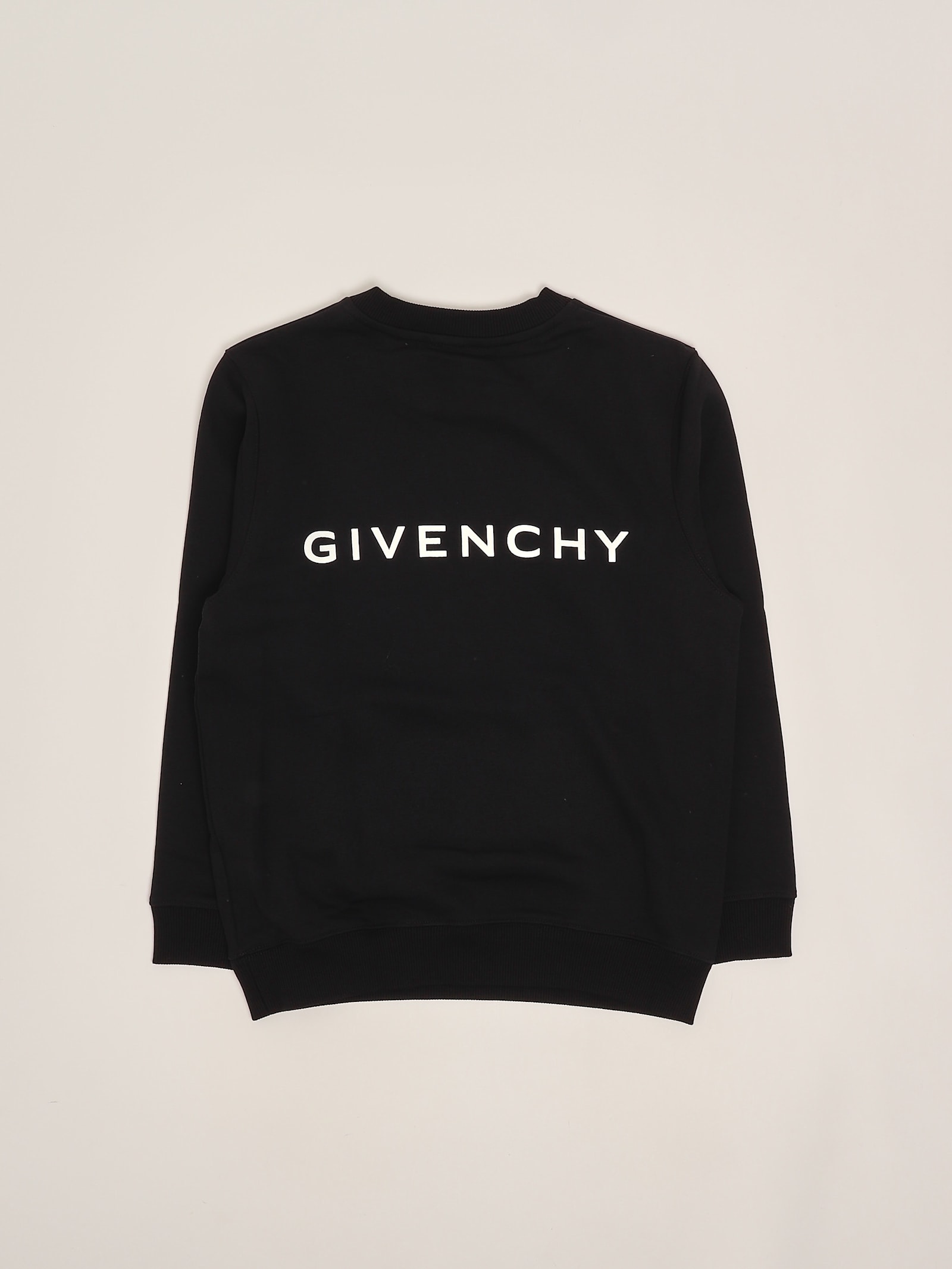 Givenchy Brand-print Cotton-blend Sweatshirt 4-12 Years Black In Black