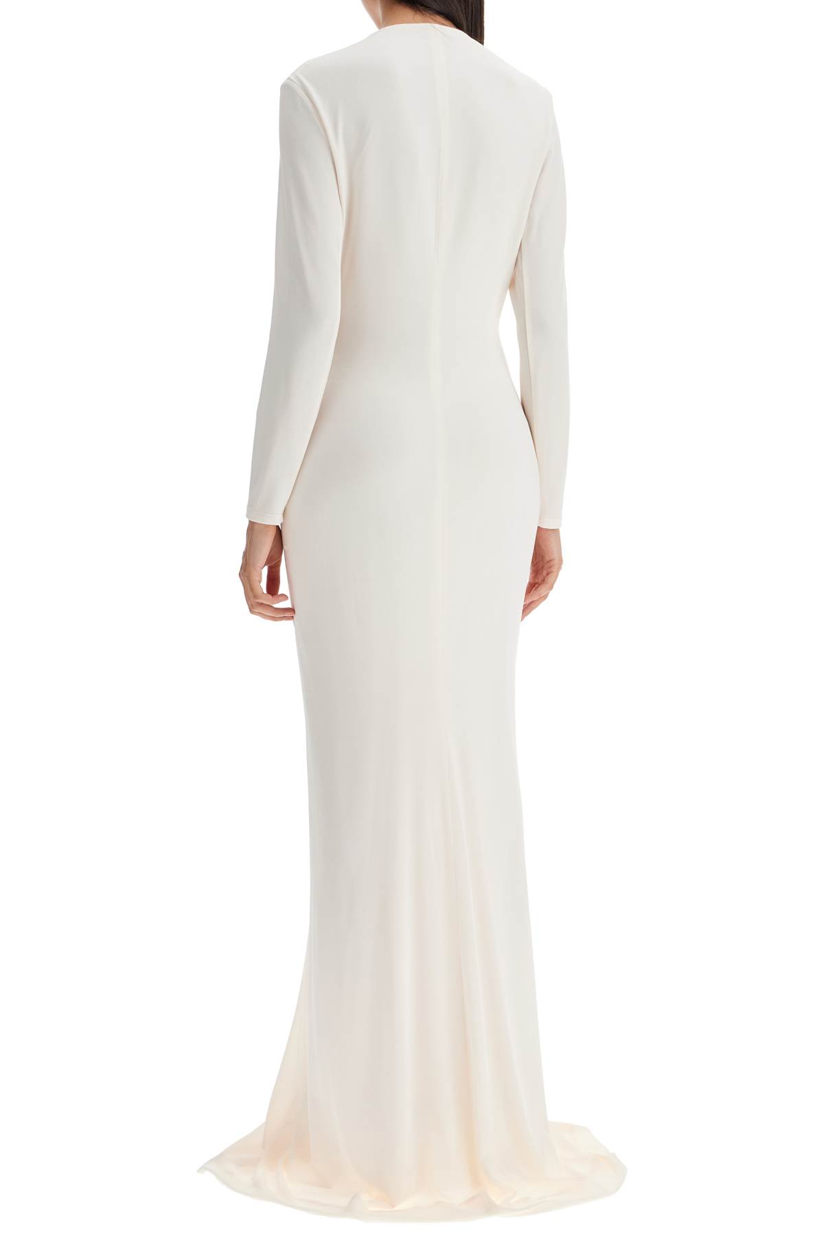 Shop Tom Ford Long Stretch Jersey Evening Dress In Off White