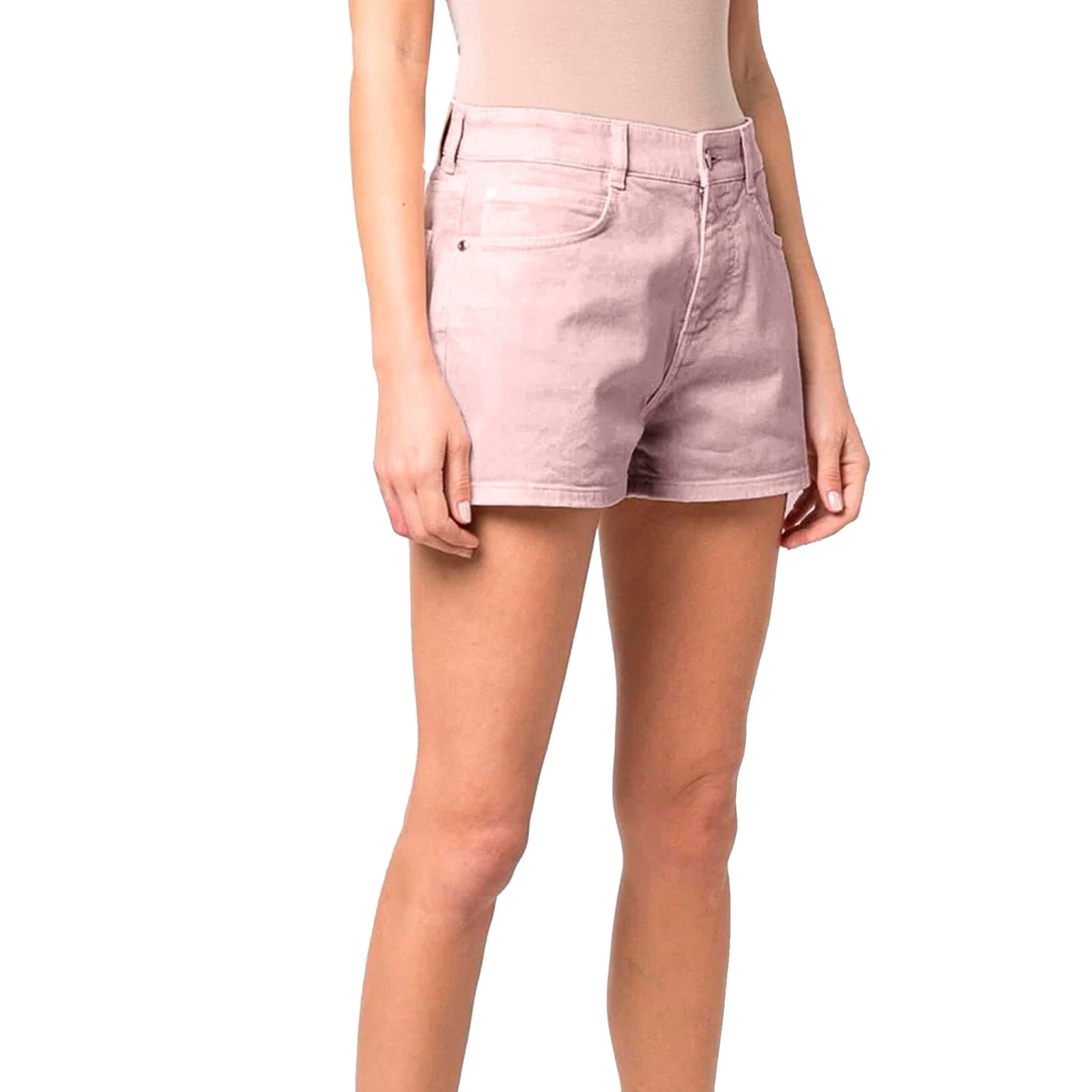 Shop Stella Mccartney Denim Shorts In Pink