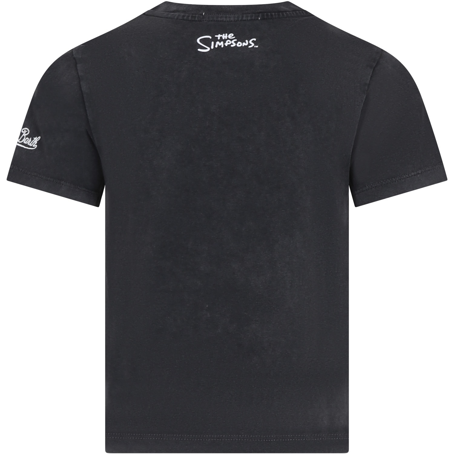 Shop Mc2 Saint Barth Grey T-shirt For Boy With Bart Simposon