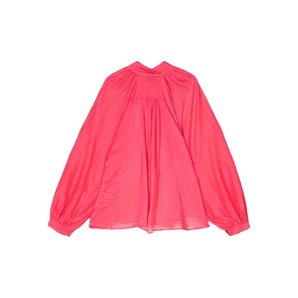 Shop Forte Forte Semi-sheer Buttoned Shirt In Pink