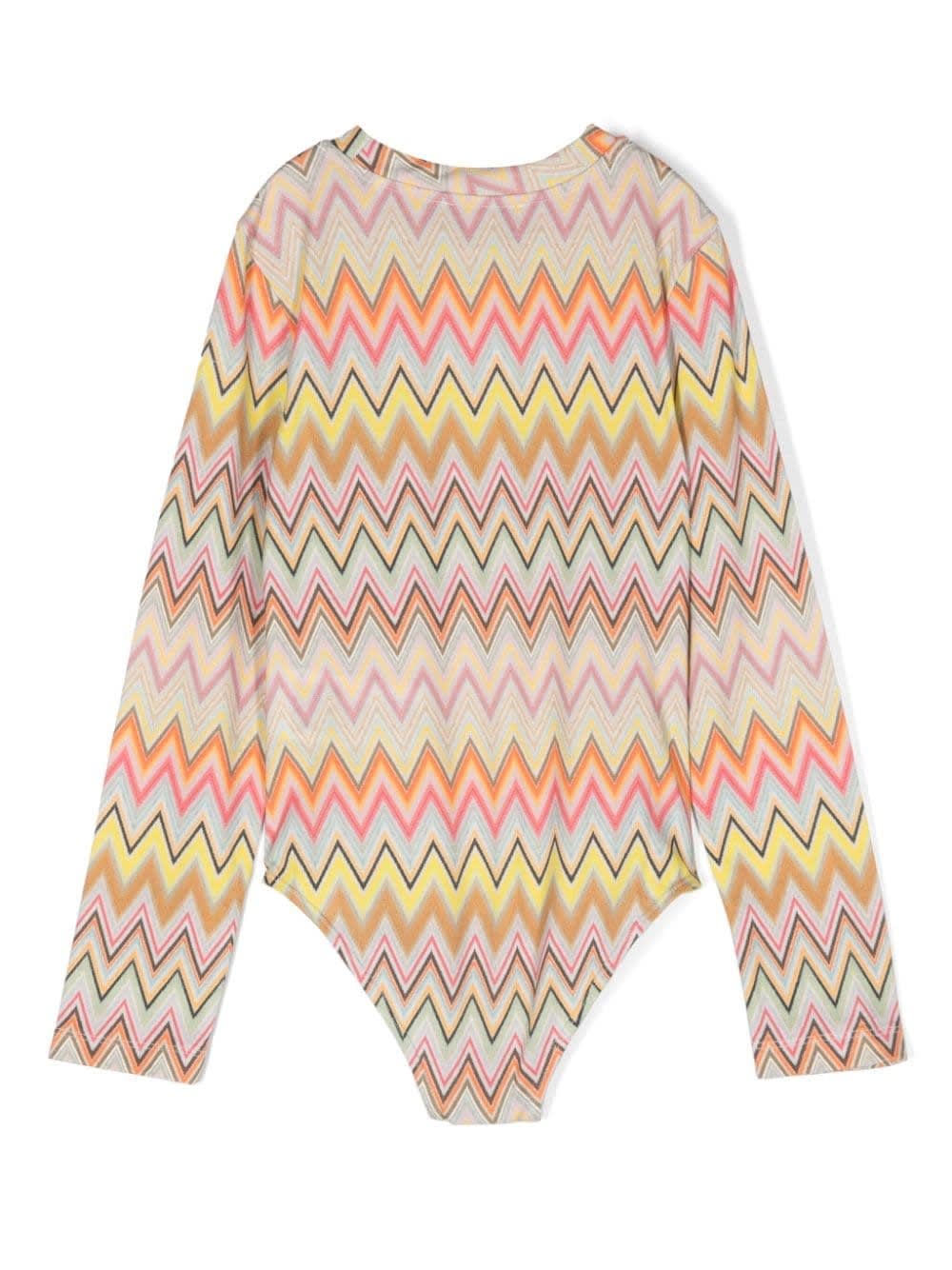 Shop Missoni Body Con Motivo A Zigzag In Multicolor