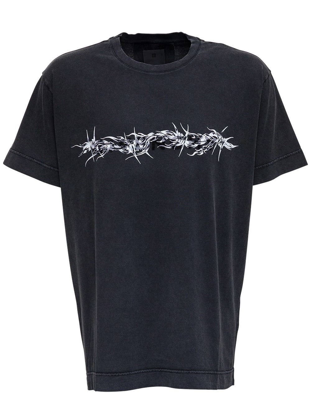 Givenchy Black Oversize Cotton T-shirt With Print
