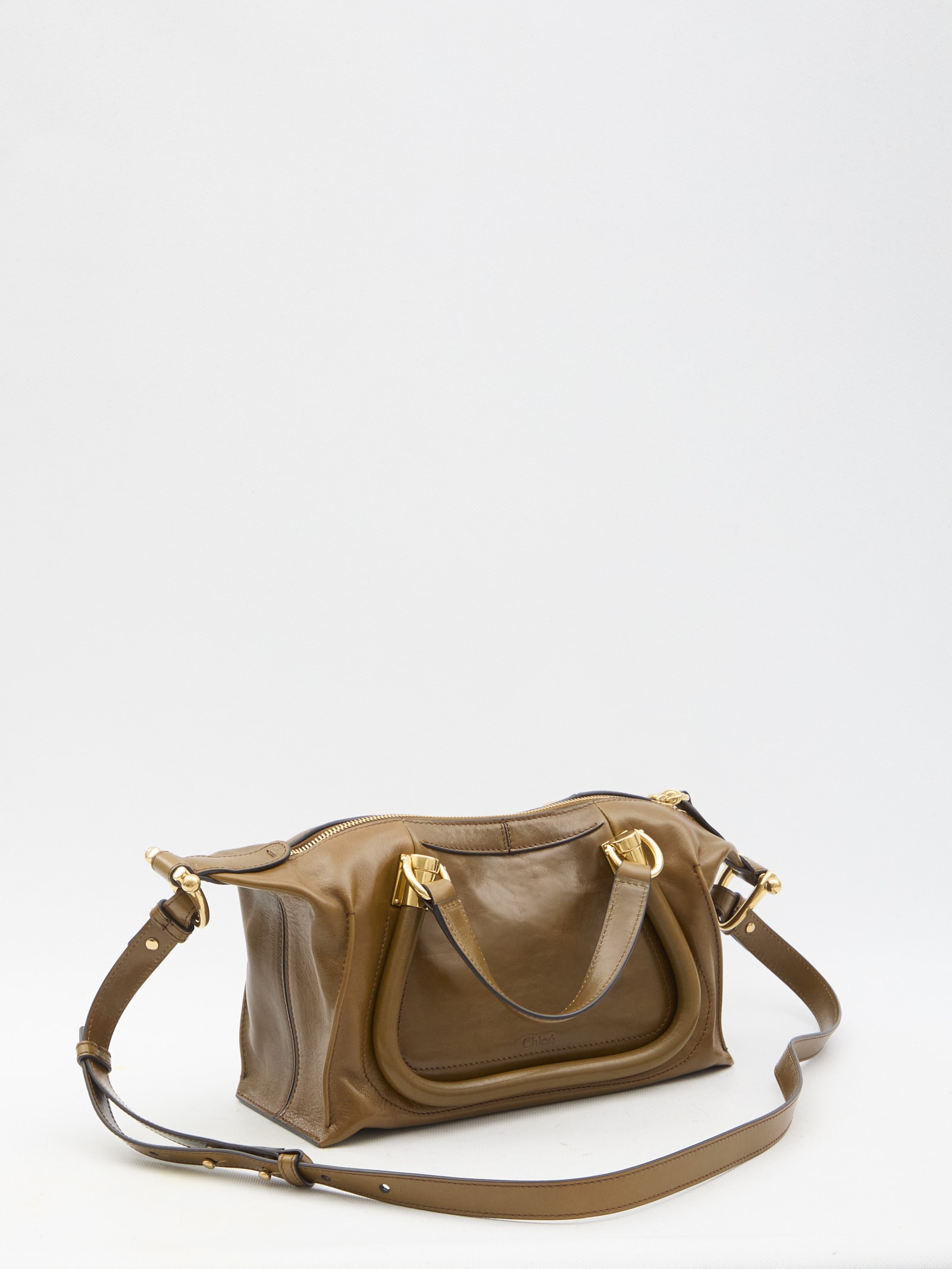 Shop Chloé Small Paraty 24 Bag In Brown