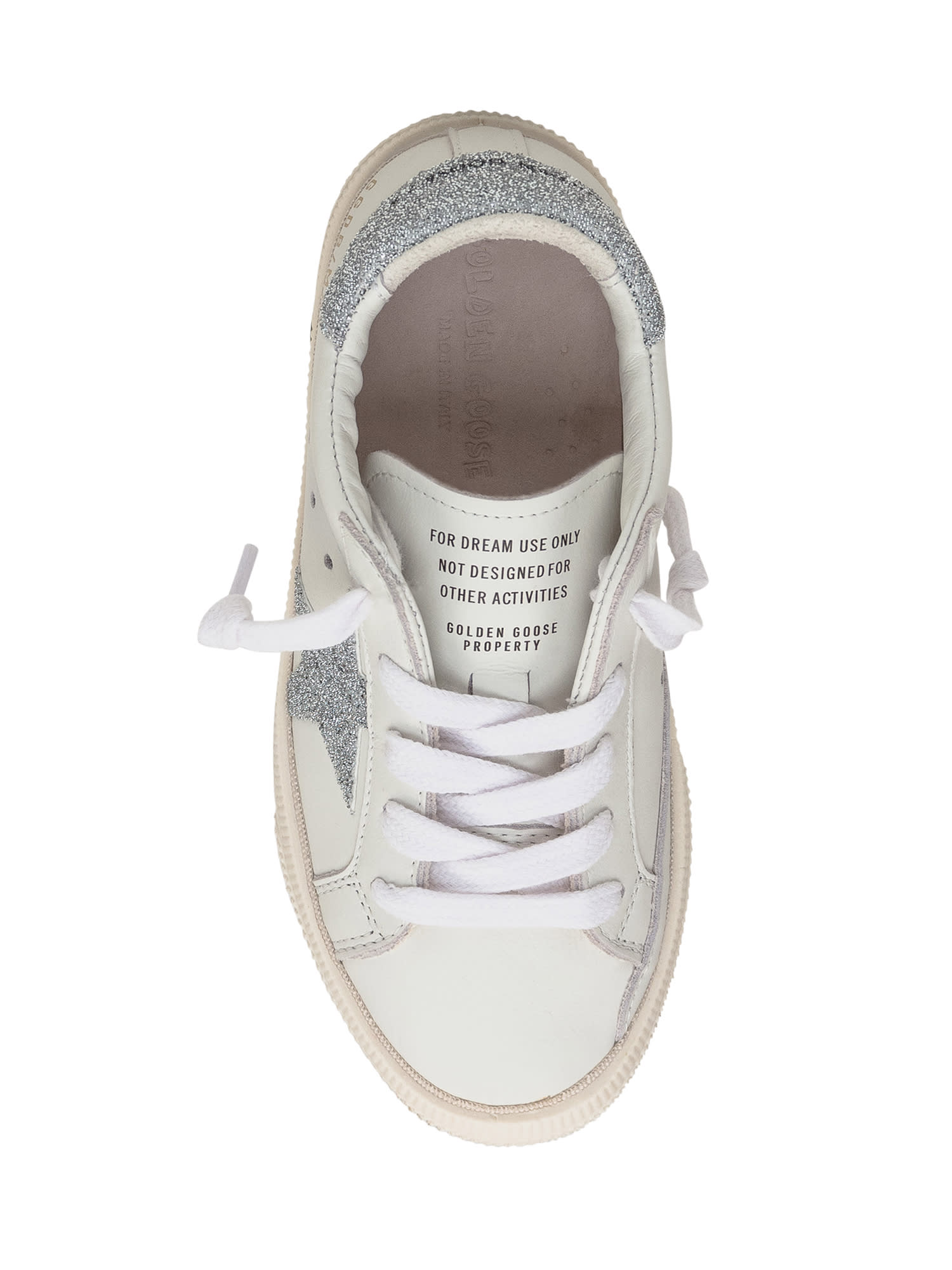 Golden Goose Sneakers With Logo In Bianco