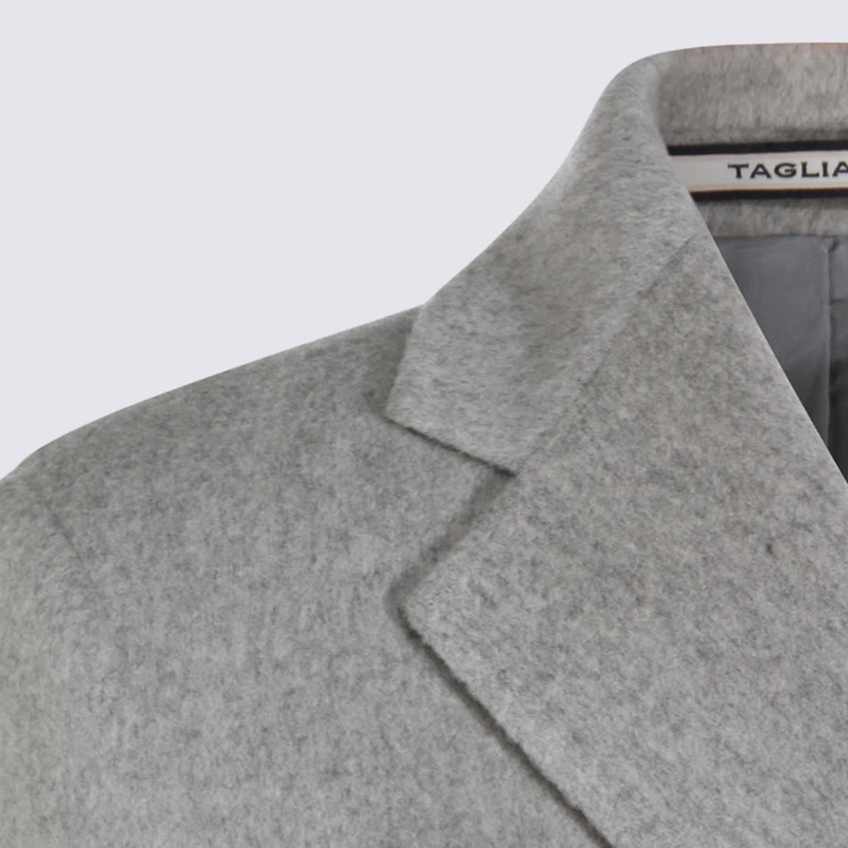 Tagliatore Longline Coat With Button Cuffs And Pockets In Neutral