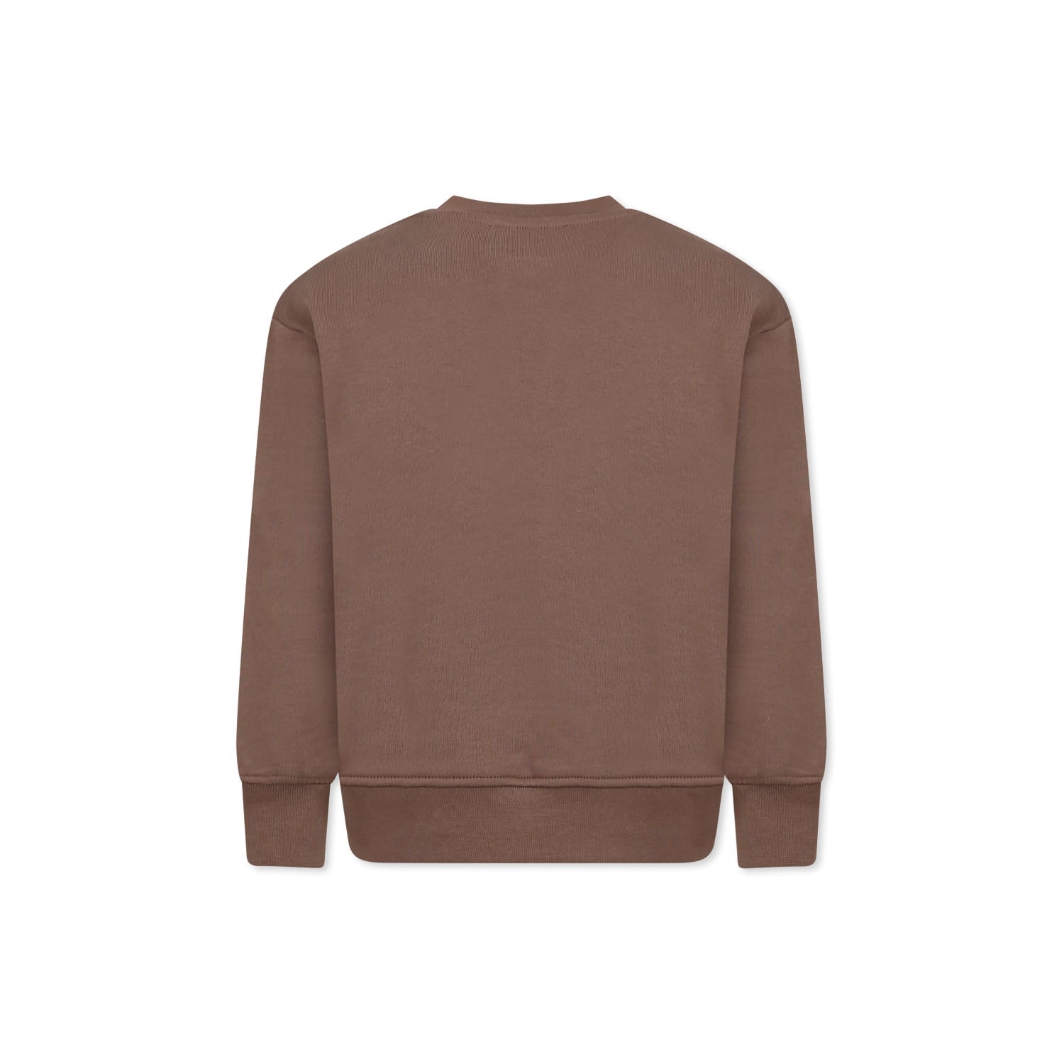 Shop Msgm Brown Sweatshirt For Boy With Logo