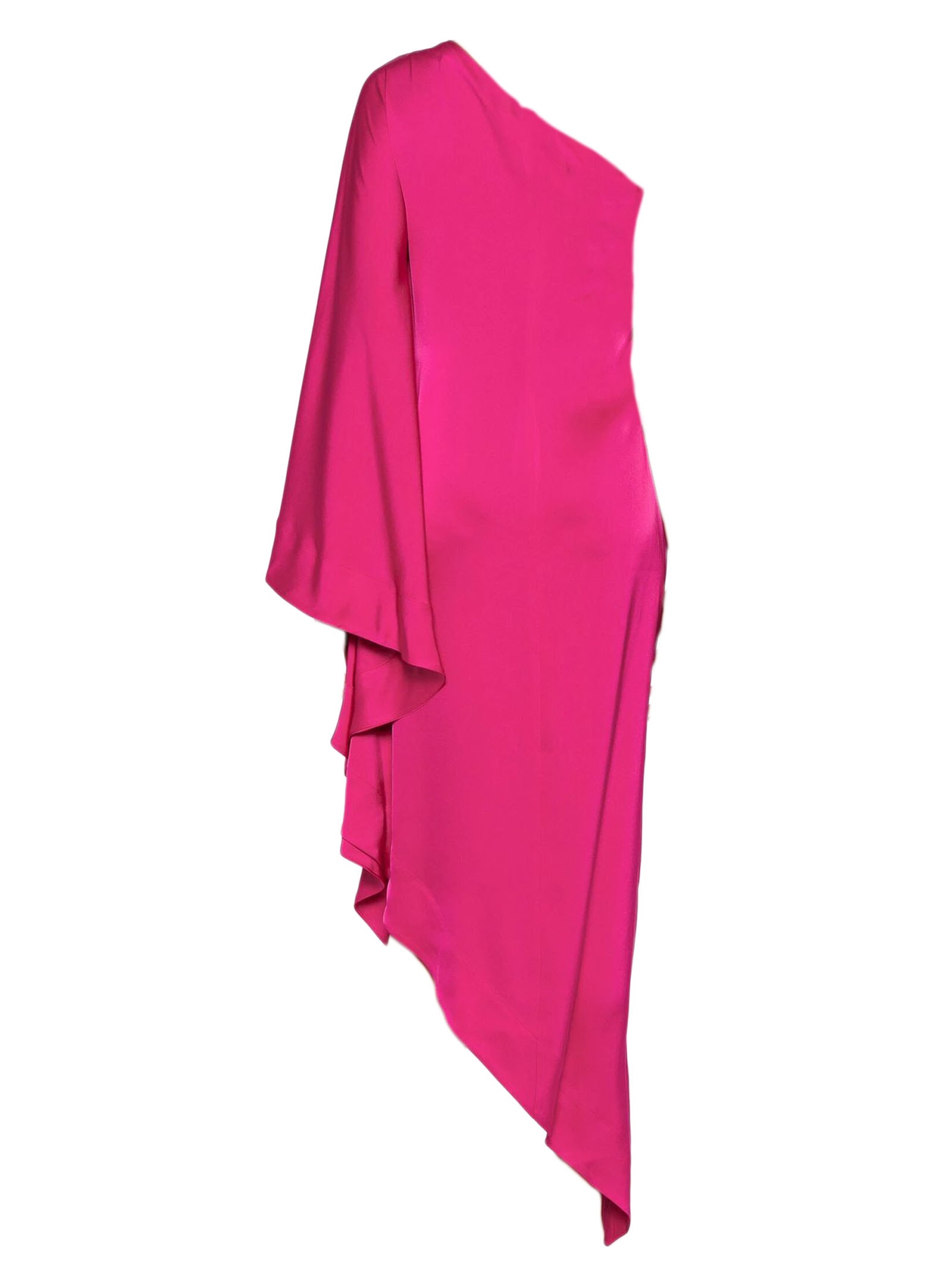 Shop Alexandre Vauthier Fuchsia Pink Satin Finish Dress
