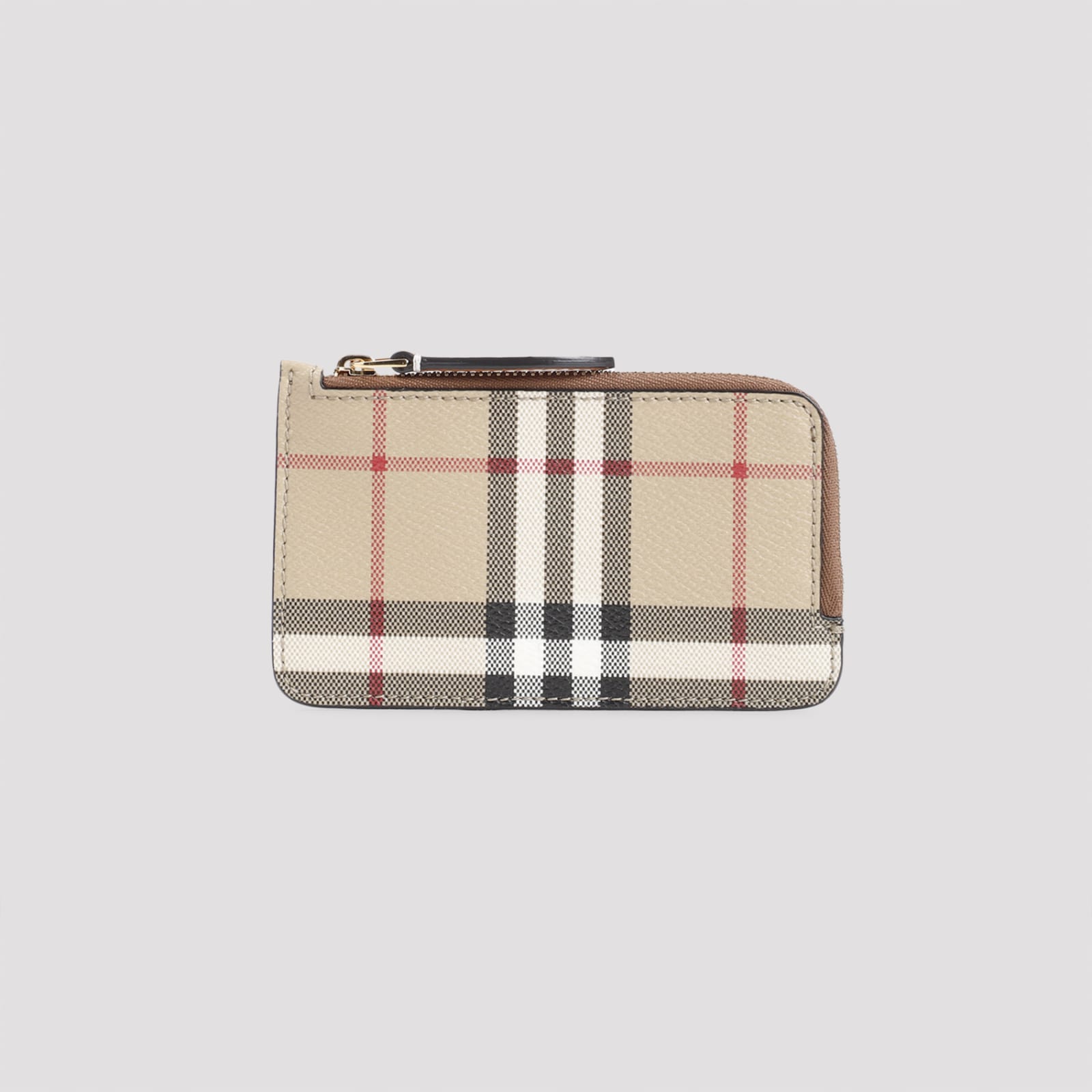 Shop Burberry Somerset Zipper Card Case In Archive Beige