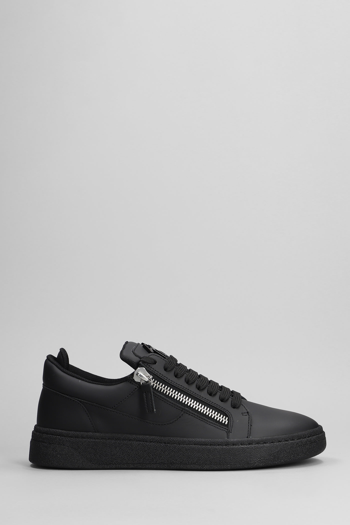 Shop Giuseppe Zanotti Gz94 Sneakers In Black Leather